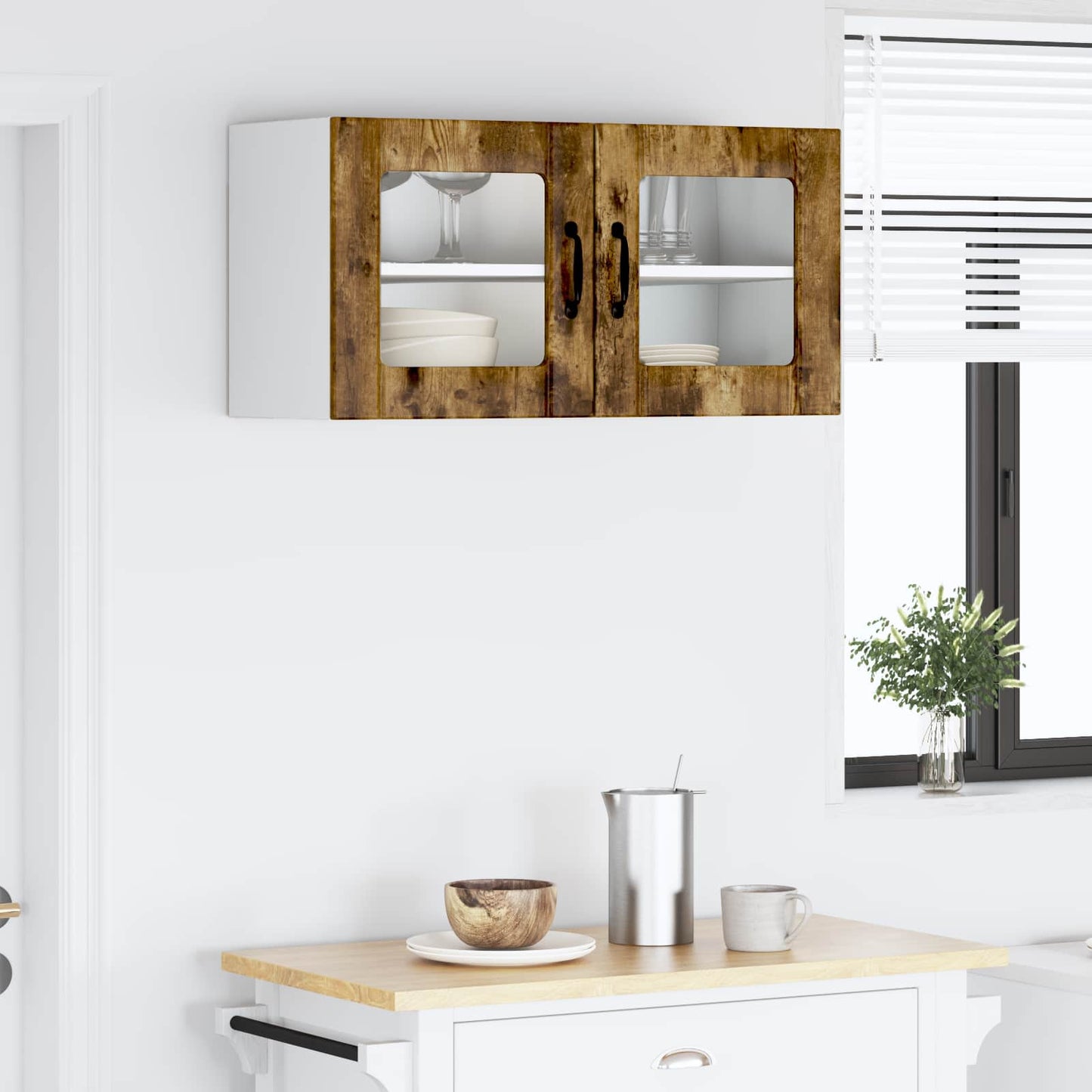 Vaatwasserpaneel Gerookt eiken 80 x 31 x 40 cm Bewerkt hout is nu te koop bij PeponiXL, paradijselijk wonen!