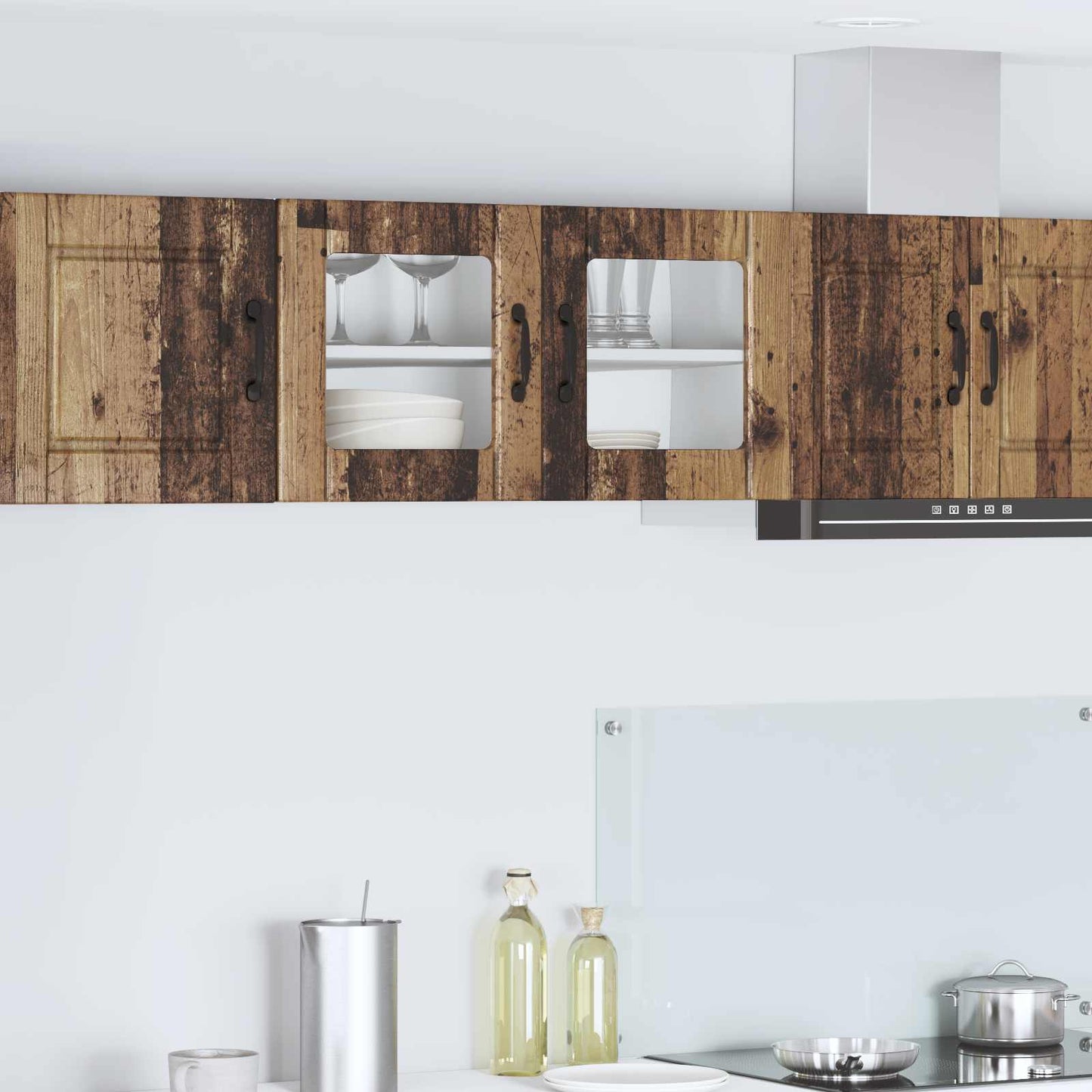 Keukenkast met plank Oudhout 80 x 31 x 40 cm Bewerkt hout is nu te koop bij PeponiXL, paradijselijk wonen!