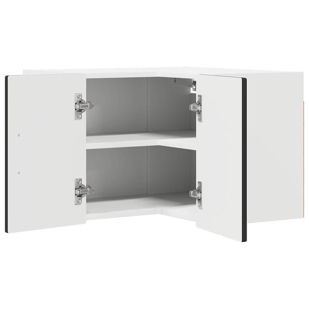 Vaatwasserpaneel met plank Zwart 57 x 57 x 40 cm Bewerkt hout is nu te koop bij PeponiXL, paradijselijk wonen!