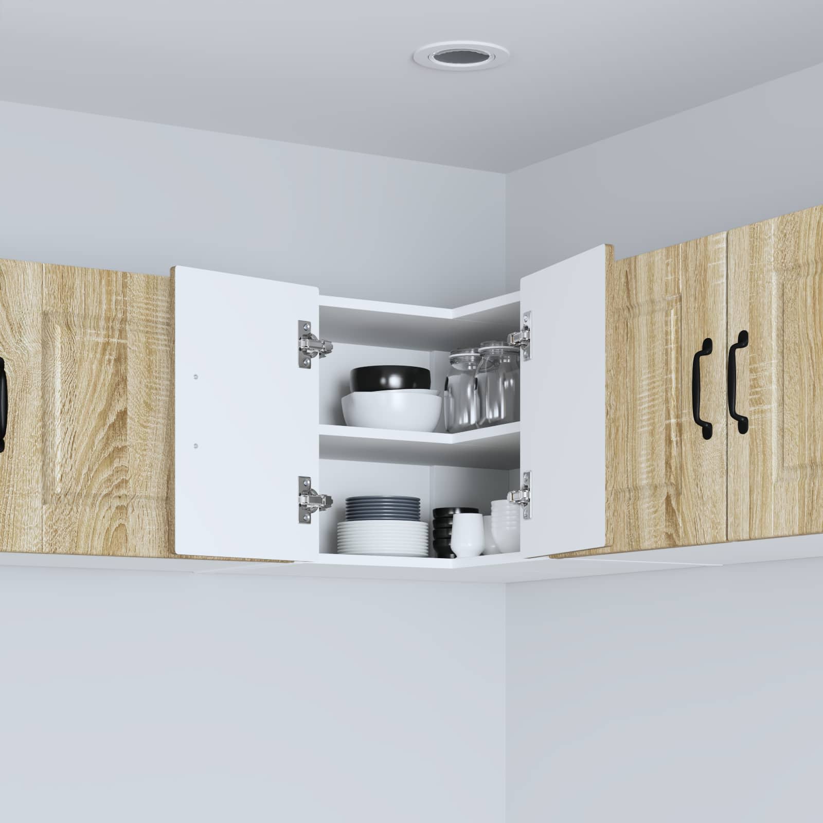 Keukenkast met plank Sonoma Eiken 57 x 57 x 40 cm Bewerkt hout is nu te koop bij PeponiXL, paradijselijk wonen!