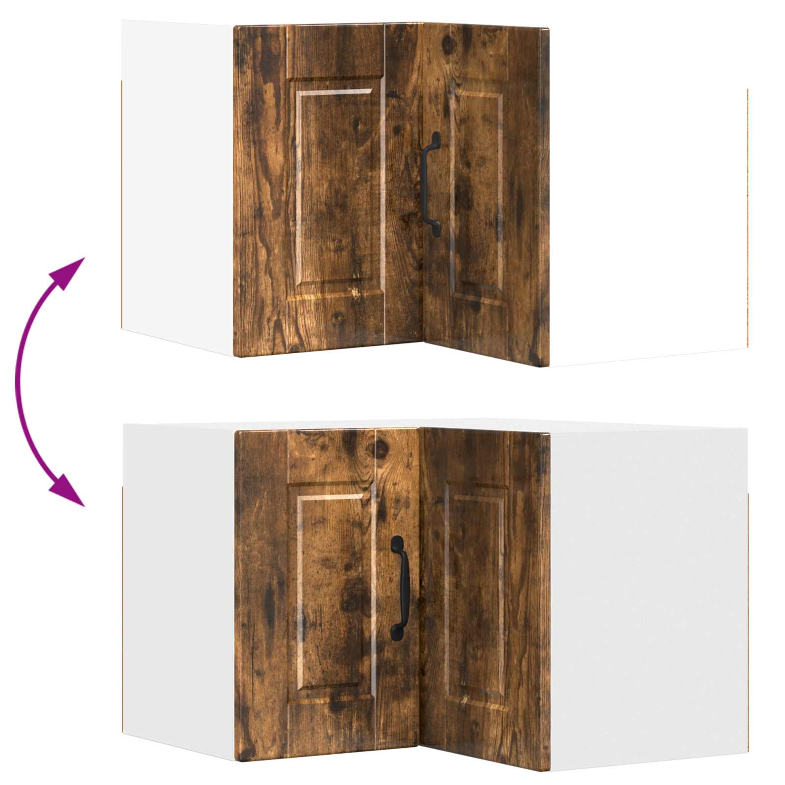 Vaatwasserpaneel Gerookt eiken 57 x 57 x 40 cm Bewerkt hout is nu te koop bij PeponiXL, paradijselijk wonen!