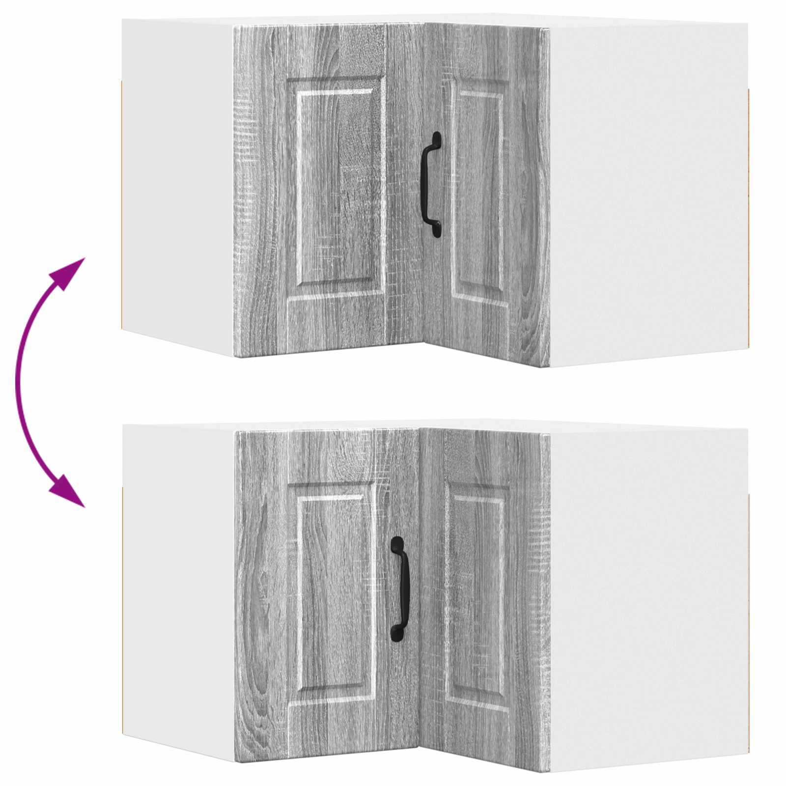 Keukenkast met plank Grijs Sonoma 57 x 57 x 40 cm Bewerkt hout is nu te koop bij PeponiXL, paradijselijk wonen!