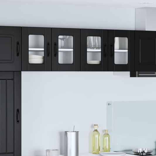 Vaatwasserpaneel 2 pcs Zwart 60 x 31 x 40 cm Bewerkt hout is nu te koop bij PeponiXL, paradijselijk wonen!