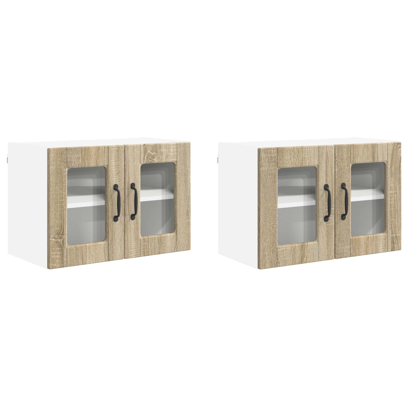 Keukenkast 2 pcs Sonoma Eiken 60 x 31 x 40 cm Bewerkt hout is nu te koop bij PeponiXL, paradijselijk wonen!