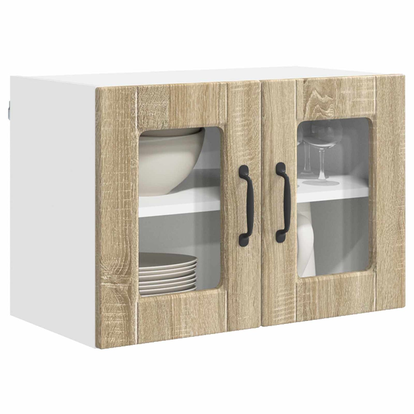 Keukenkast 2 pcs Sonoma Eiken 60 x 31 x 40 cm Bewerkt hout is nu te koop bij PeponiXL, paradijselijk wonen!