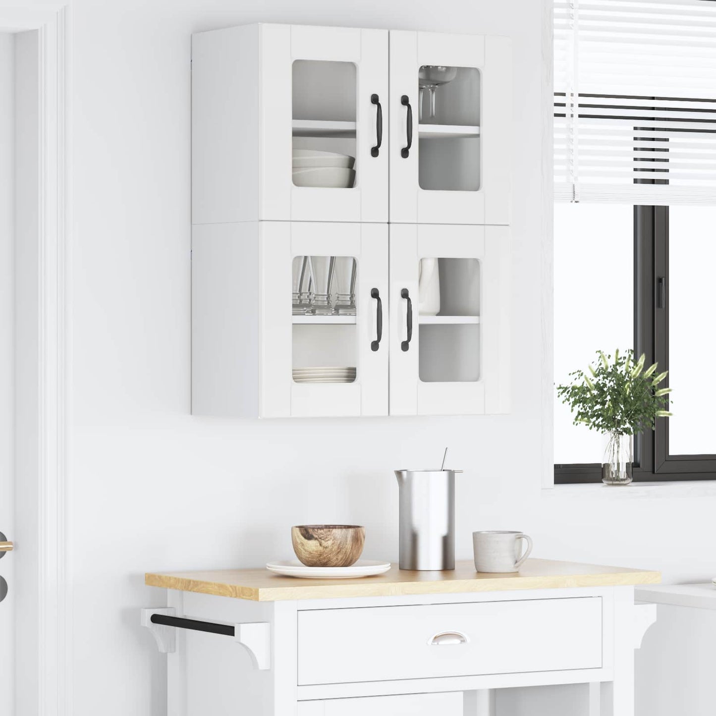 Vaatwasserpaneel met plank 2 pcs Hoogglans wit 60 x 31 x 40 cm is nu te koop bij PeponiXL, paradijselijk wonen!