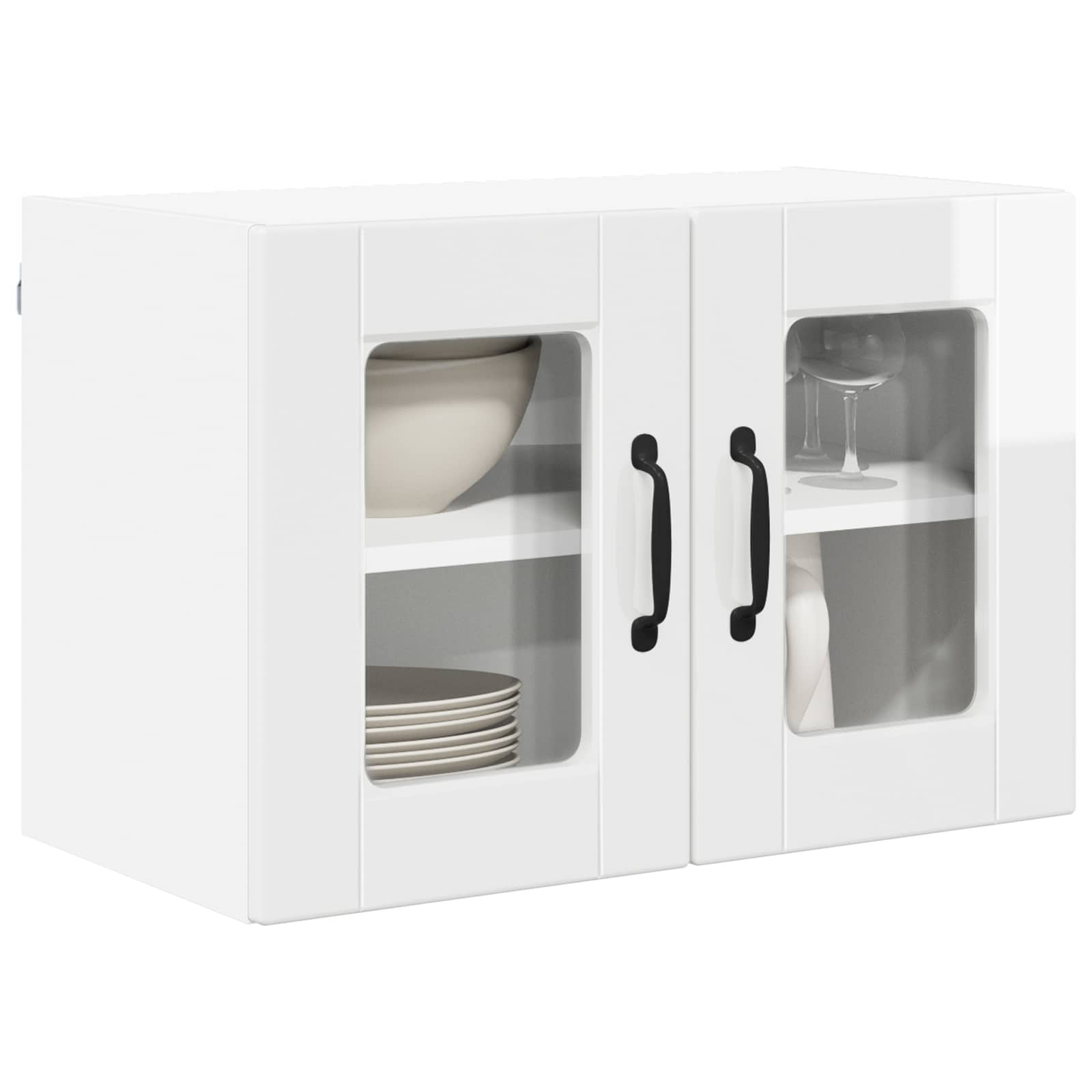 Vaatwasserpaneel met plank 2 pcs Hoogglans wit 60 x 31 x 40 cm is nu te koop bij PeponiXL, paradijselijk wonen!