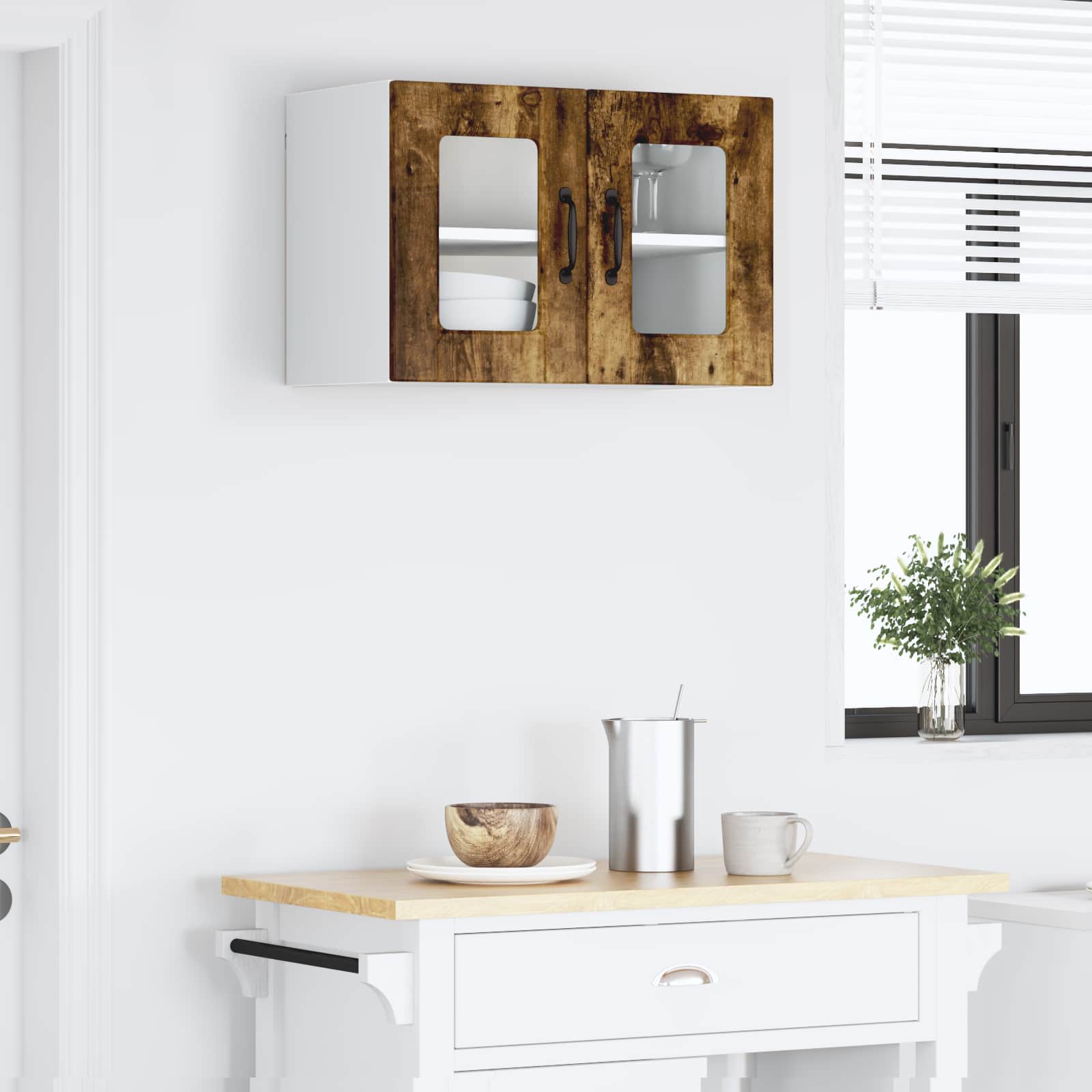 Vaatwasserpaneel Gerookt eiken 60 x 31 x 40 cm Bewerkt hout is nu te koop bij PeponiXL, paradijselijk wonen!