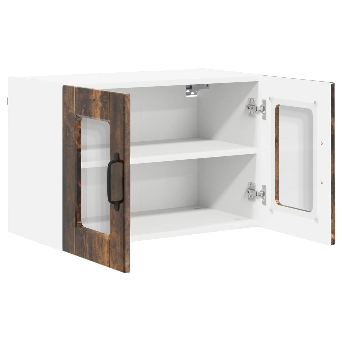 Vaatwasserpaneel met plank 2 pcs Gerookt eiken 60 x 31 x 40 cm is nu te koop bij PeponiXL, paradijselijk wonen!