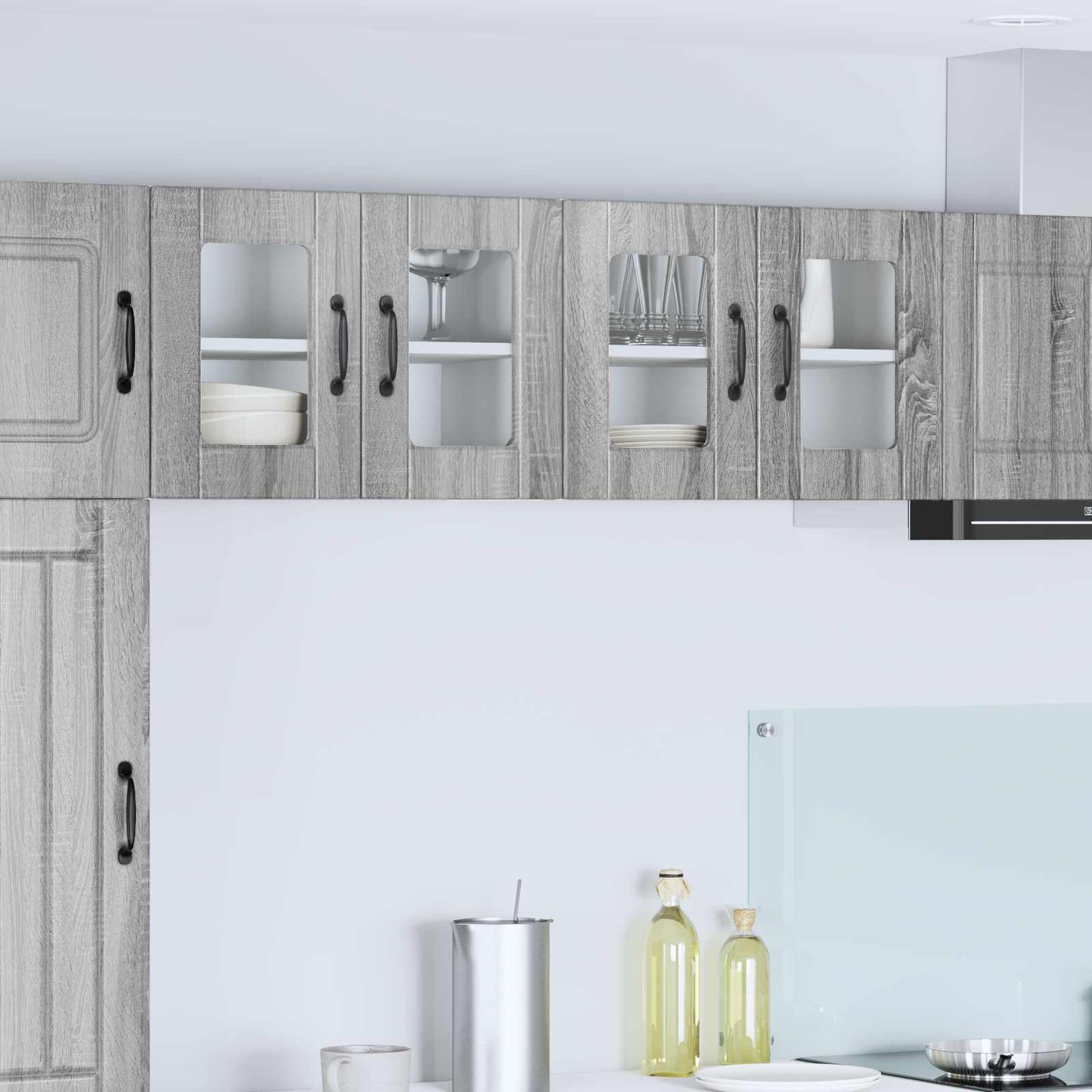 Vaatwasserpaneel met plank 2 pcs Grijs Sonoma 60 x 31 x 40 cm is nu te koop bij PeponiXL, paradijselijk wonen!