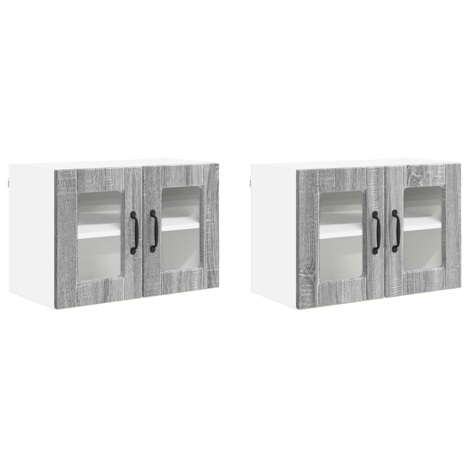 Vaatwasserpaneel met plank 2 pcs Grijs Sonoma 60 x 31 x 40 cm is nu te koop bij PeponiXL, paradijselijk wonen!