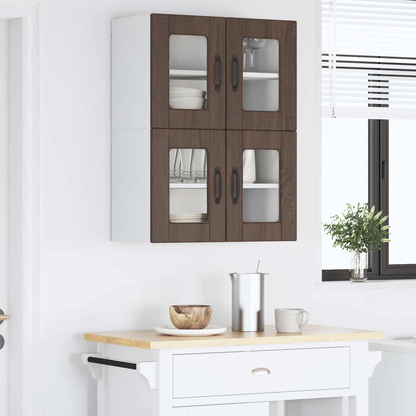 Vaatwasserpaneel 2 pcs Bruin Eiken 60 x 31 x 40 cm Bewerkt hout is nu te koop bij PeponiXL, paradijselijk wonen!