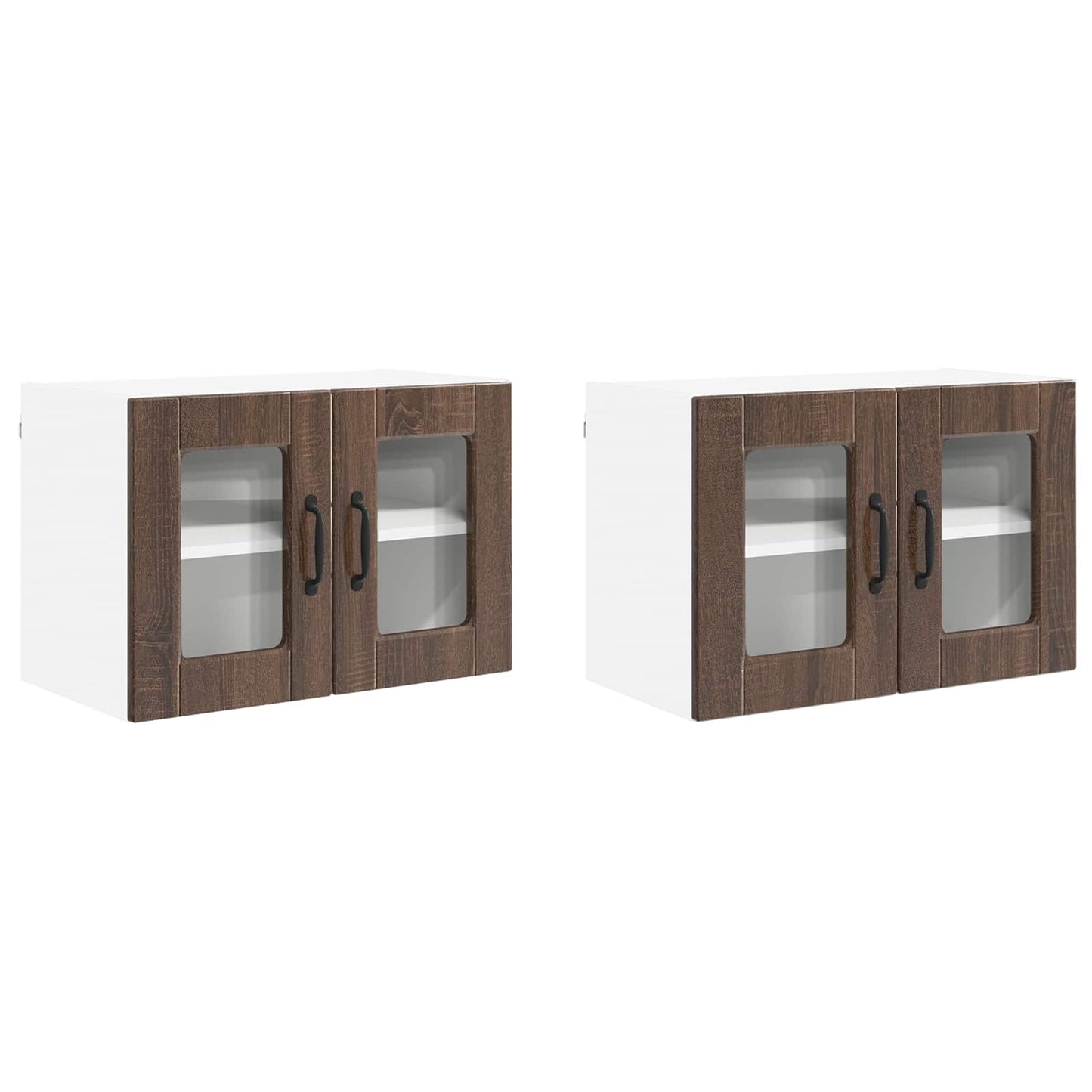 Vaatwasserpaneel 2 pcs Bruin Eiken 60 x 31 x 40 cm Bewerkt hout is nu te koop bij PeponiXL, paradijselijk wonen!