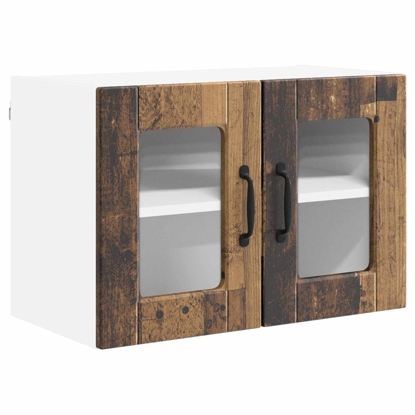 Keukenkast met plank 2 pcs Oudhout 60 x 31 x 40 cm Bewerkt hout is nu te koop bij PeponiXL, paradijselijk wonen!