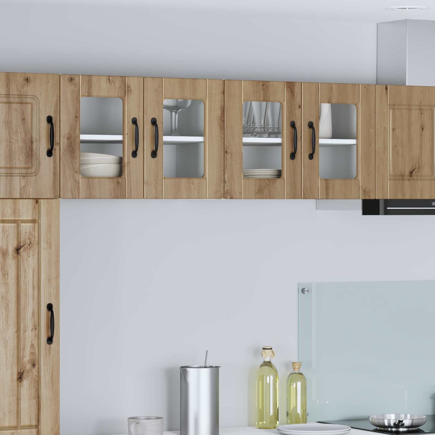 Vaatwasserpaneel met plank 2 pcs Artisan Eiken 60 x 31 x 40 cm is nu te koop bij PeponiXL, paradijselijk wonen!