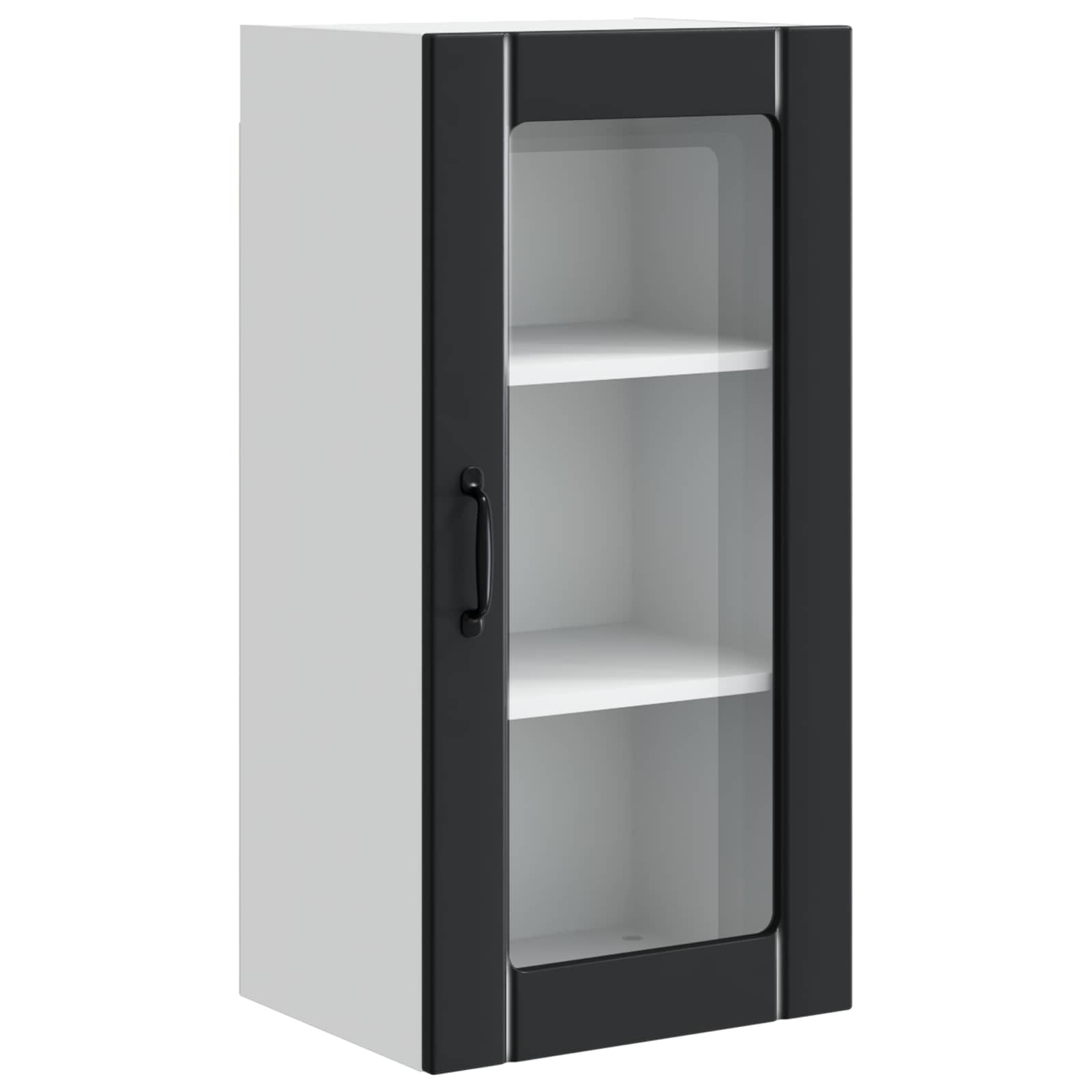 Vaatwasserpaneel met plank Zwart 40 x 31 x 80 cm Bewerkt hout is nu te koop bij PeponiXL, paradijselijk wonen!