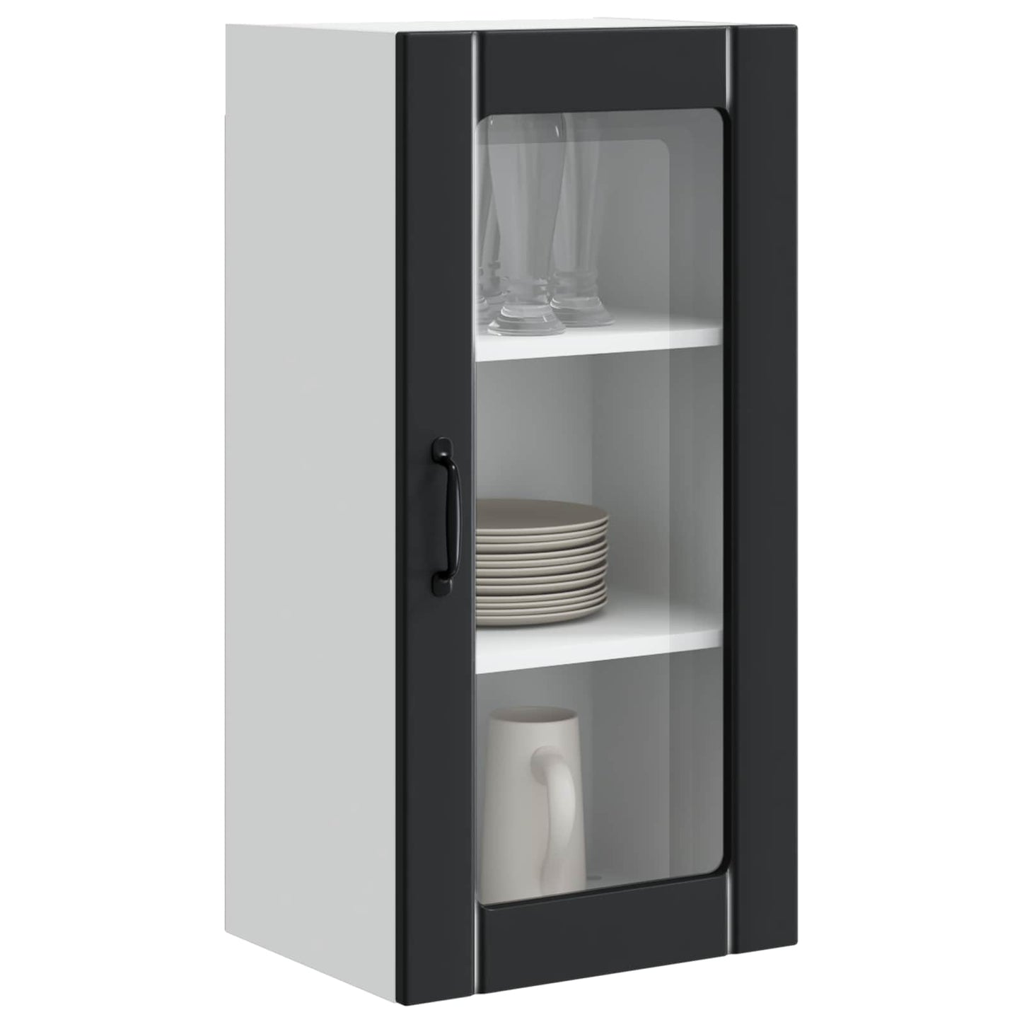 Vaatwasserpaneel met plank Zwart 40 x 31 x 80 cm Bewerkt hout is nu te koop bij PeponiXL, paradijselijk wonen!