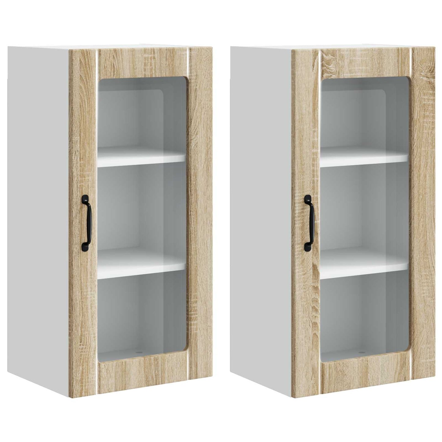Keukenkast 2 pcs Sonoma Eiken 40 x 31 x 80 cm Bewerkt hout is nu te koop bij PeponiXL, paradijselijk wonen!