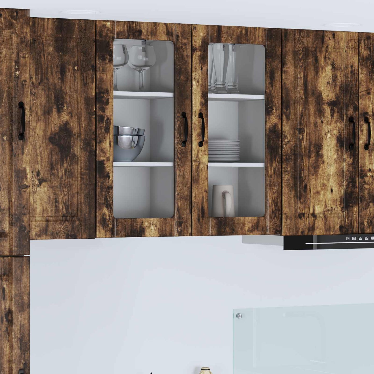 Vaatwasserpaneel Gerookt eiken 40 x 31 x 80 cm Bewerkt hout is nu te koop bij PeponiXL, paradijselijk wonen!