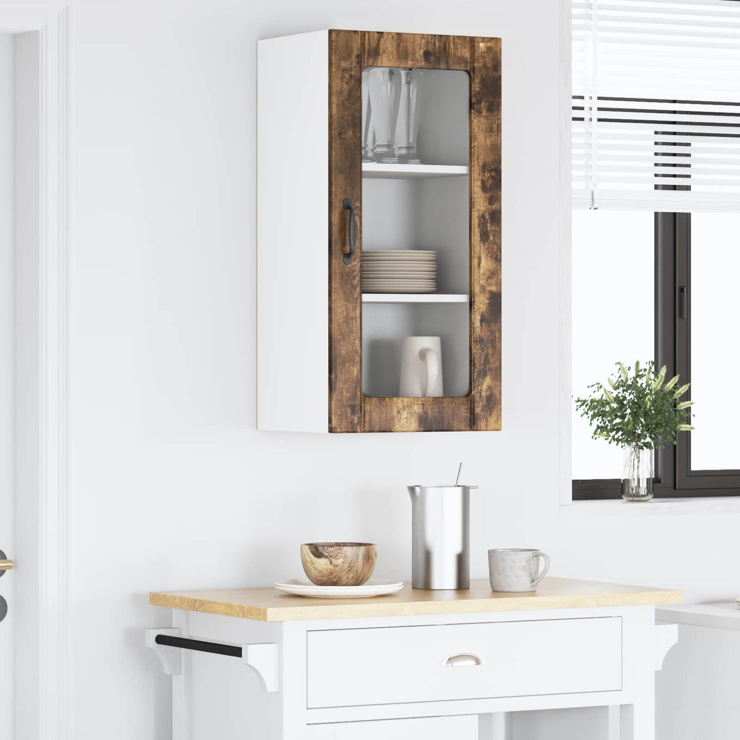 Vaatwasserpaneel Gerookt eiken 40 x 31 x 80 cm Bewerkt hout is nu te koop bij PeponiXL, paradijselijk wonen!