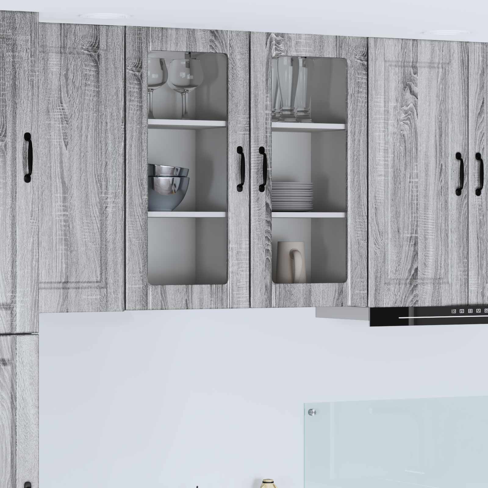 Vaatwasserpaneel met plank 2 pcs Grijs Sonoma 40 x 31 x 80 cm is nu te koop bij PeponiXL, paradijselijk wonen!
