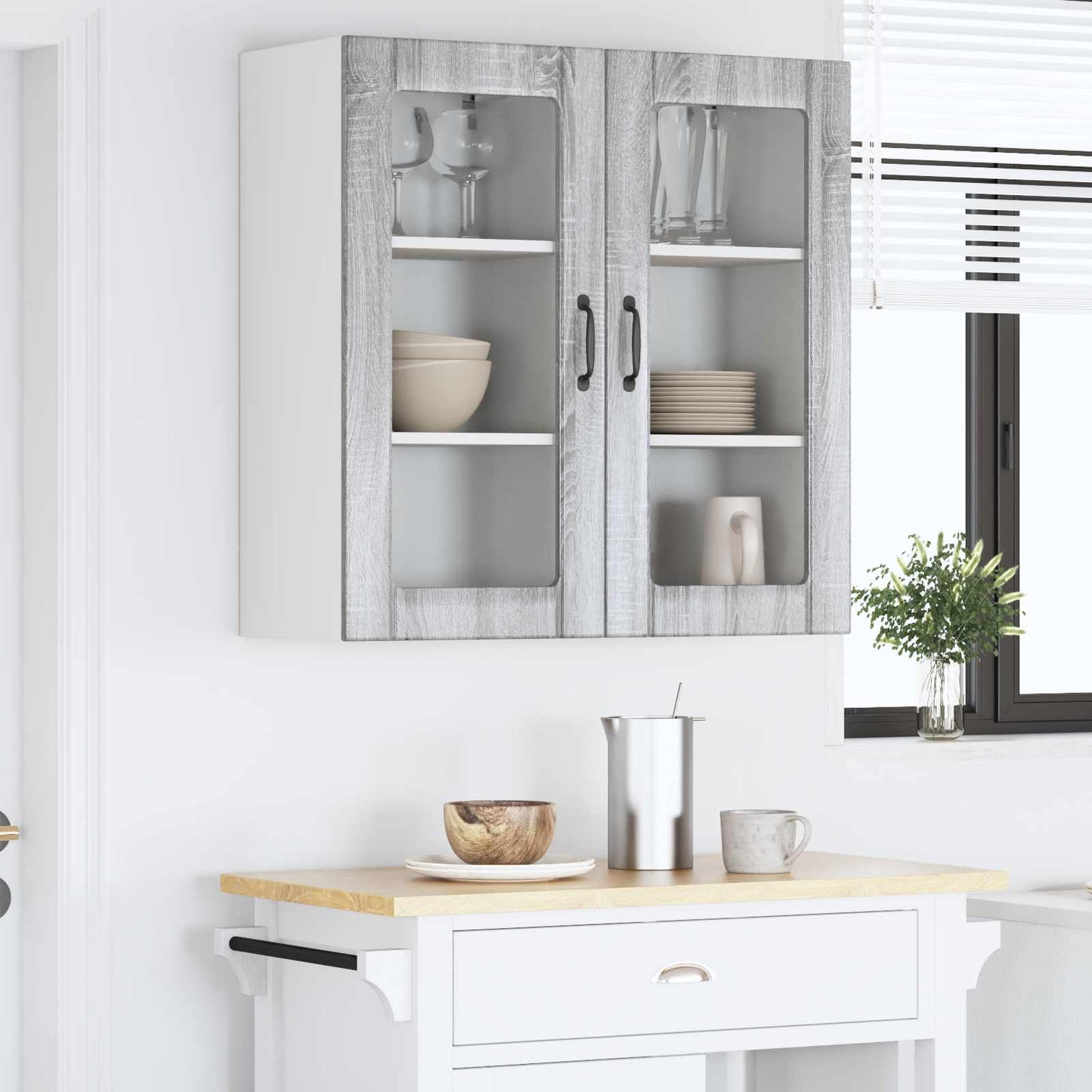 Vaatwasserpaneel met plank 2 pcs Grijs Sonoma 40 x 31 x 80 cm is nu te koop bij PeponiXL, paradijselijk wonen!