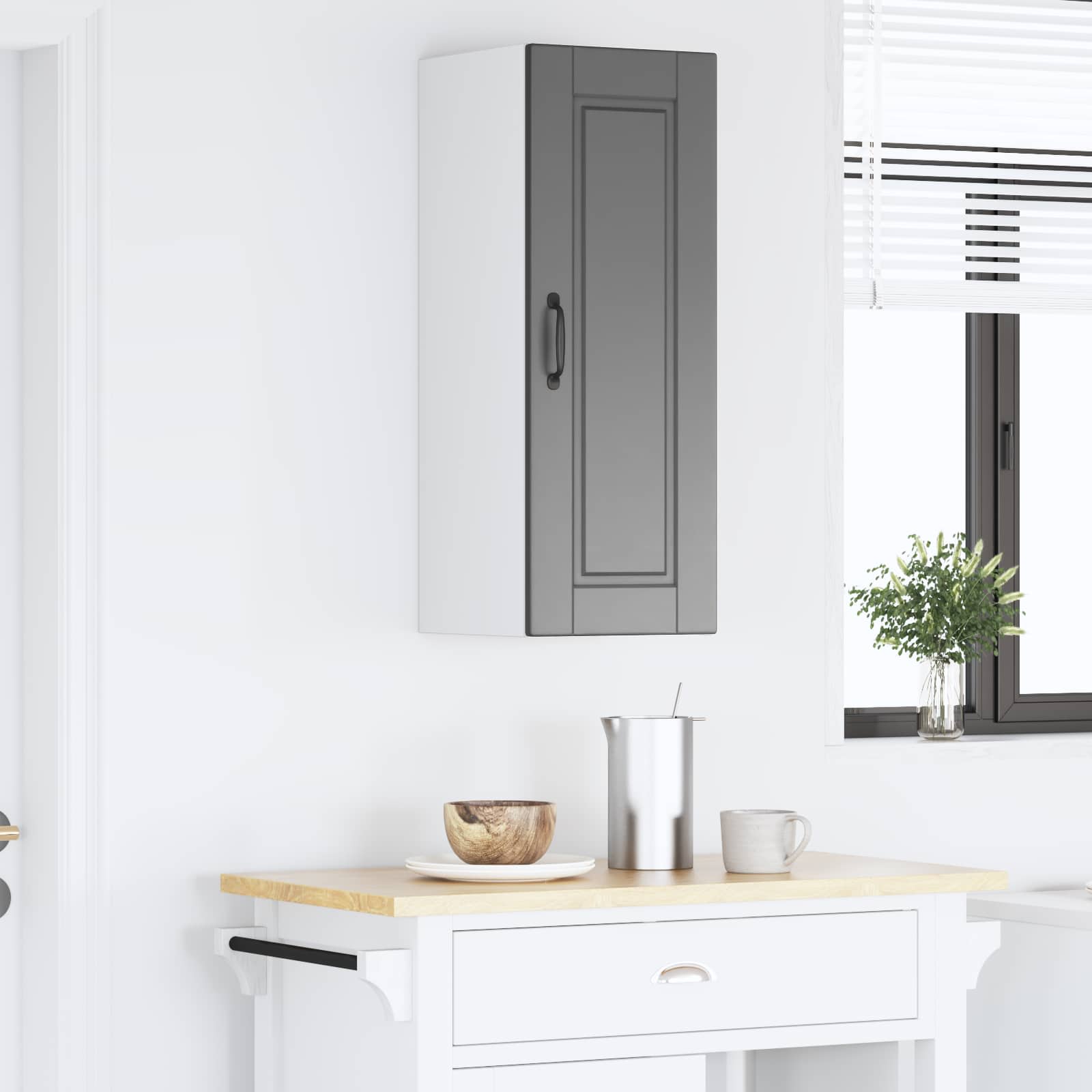 Keukenkast met plank Zwart 30 x 31 x 80 cm Bewerkt hout is nu te koop bij PeponiXL, paradijselijk wonen!