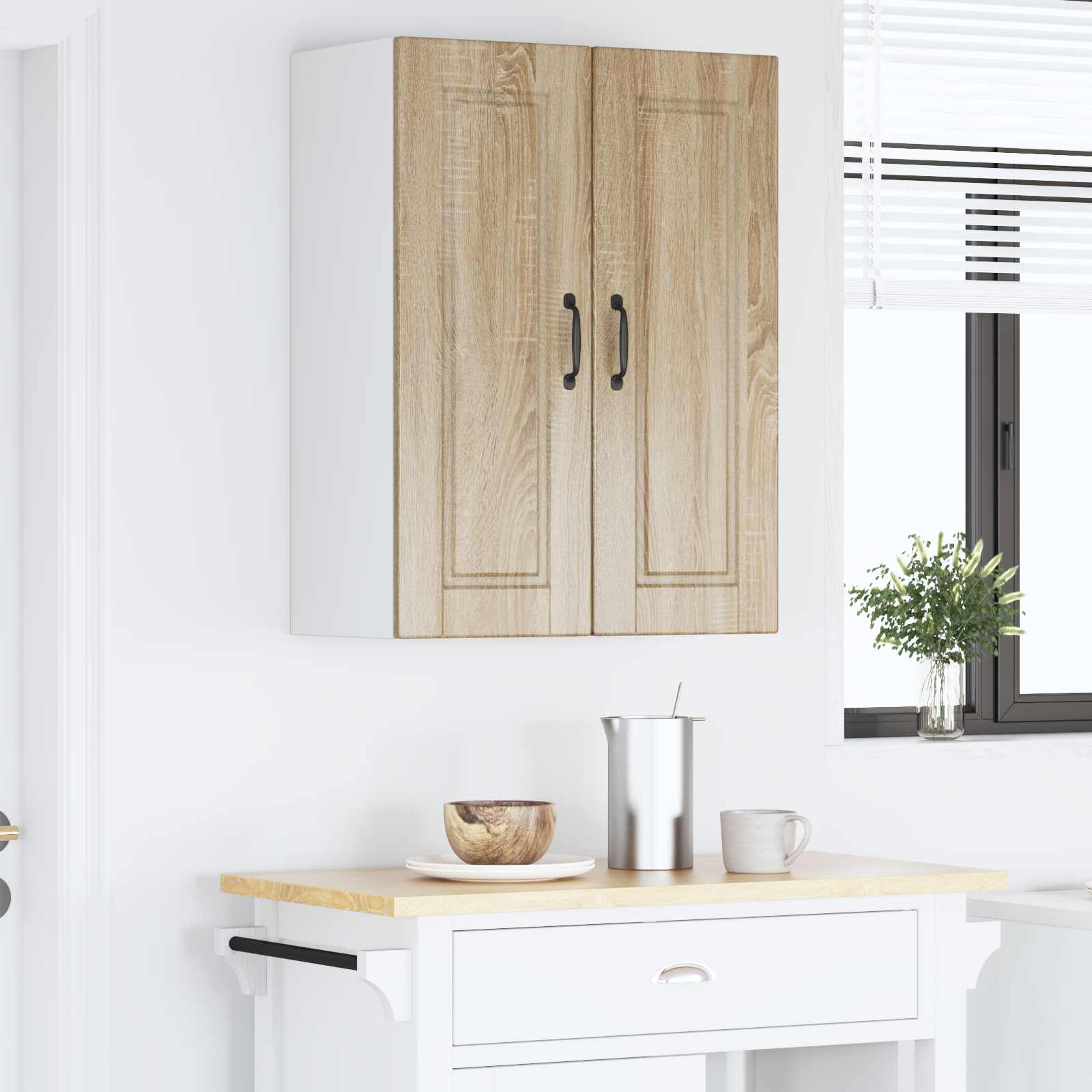 Vaatwasserpaneel met plank 2 pcs Sonoma Eiken 30 x 31 x 80 cm is nu te koop bij PeponiXL, paradijselijk wonen!