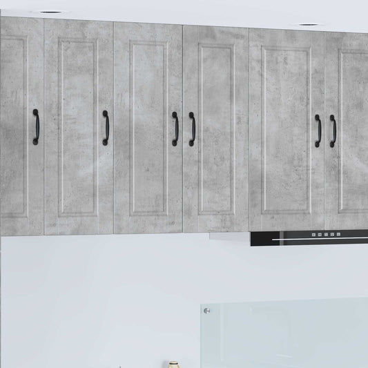 Vaatwasserpaneel 2 pcs Beton Grijs 30 x 31 x 80 cm Bewerkt hout is nu te koop bij PeponiXL, paradijselijk wonen!