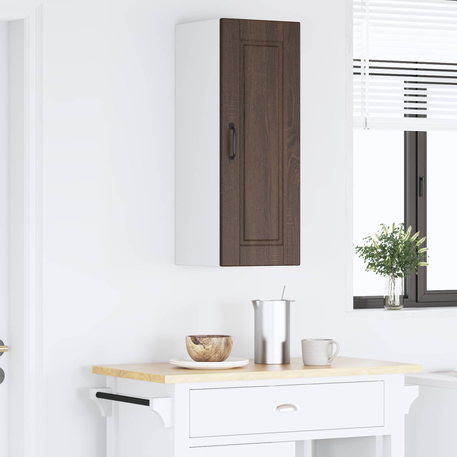 Vaatwasserpaneel Bruin Eiken 30 x 31 x 80 cm Bewerkt hout is nu te koop bij PeponiXL, paradijselijk wonen!