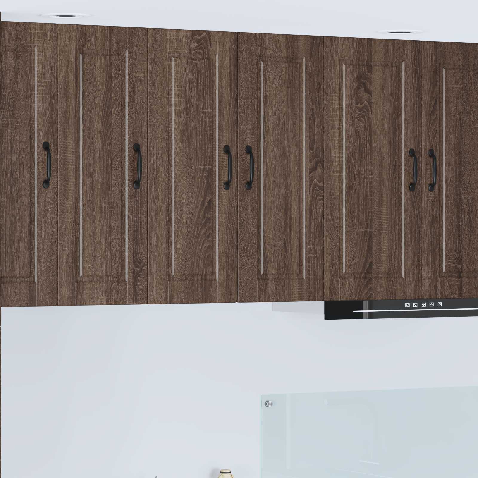 Vaatwasserpaneel 2 pcs Bruin Eiken 30 x 31 x 80 cm Bewerkt hout is nu te koop bij PeponiXL, paradijselijk wonen!