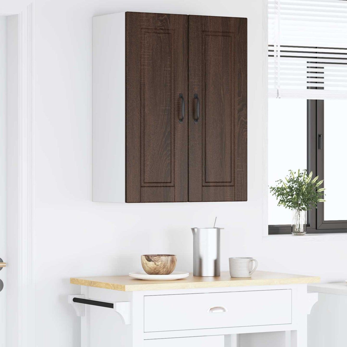 Vaatwasserpaneel 2 pcs Bruin Eiken 30 x 31 x 80 cm Bewerkt hout is nu te koop bij PeponiXL, paradijselijk wonen!