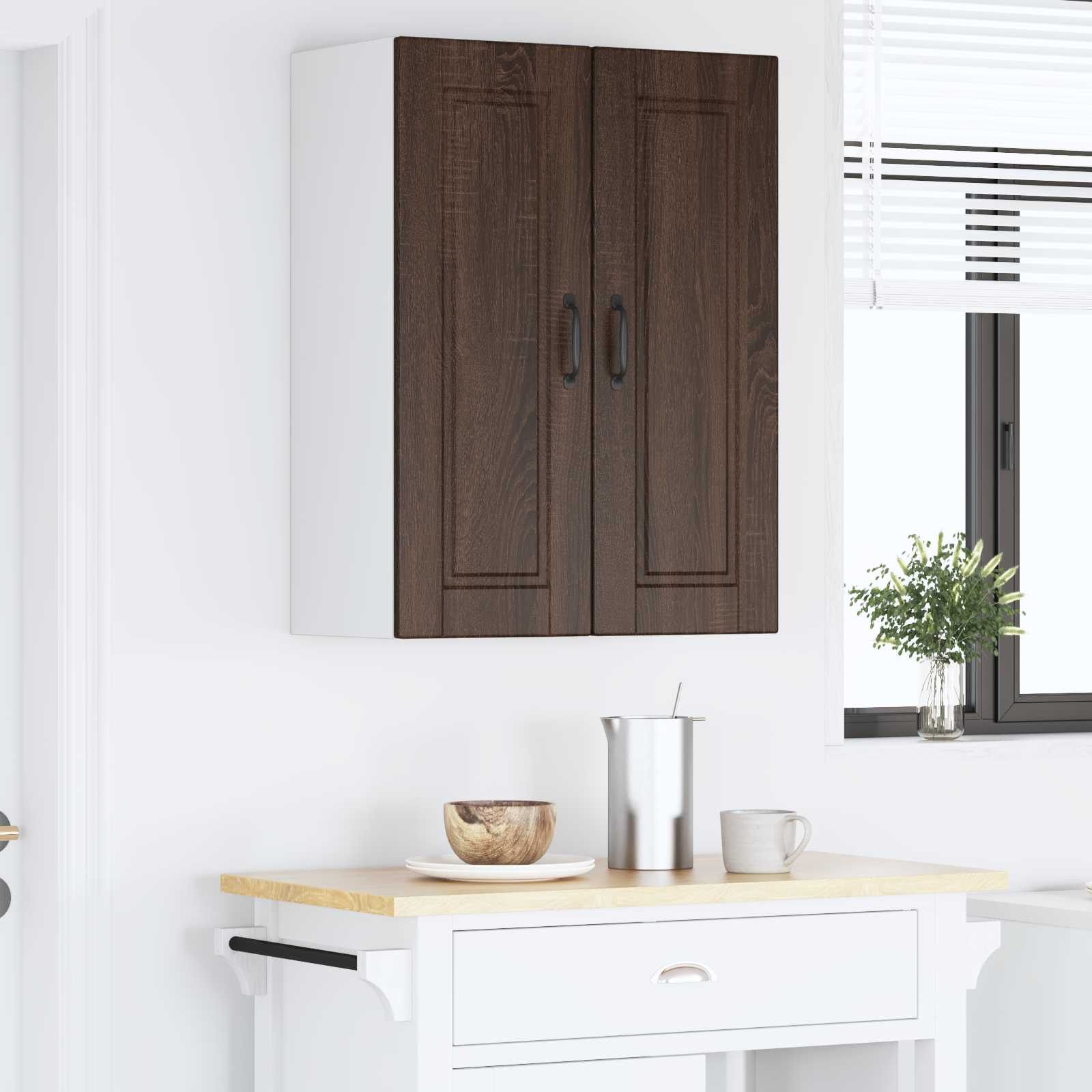 Vaatwasserpaneel 2 pcs Bruin Eiken 30 x 31 x 80 cm Bewerkt hout is nu te koop bij PeponiXL, paradijselijk wonen!