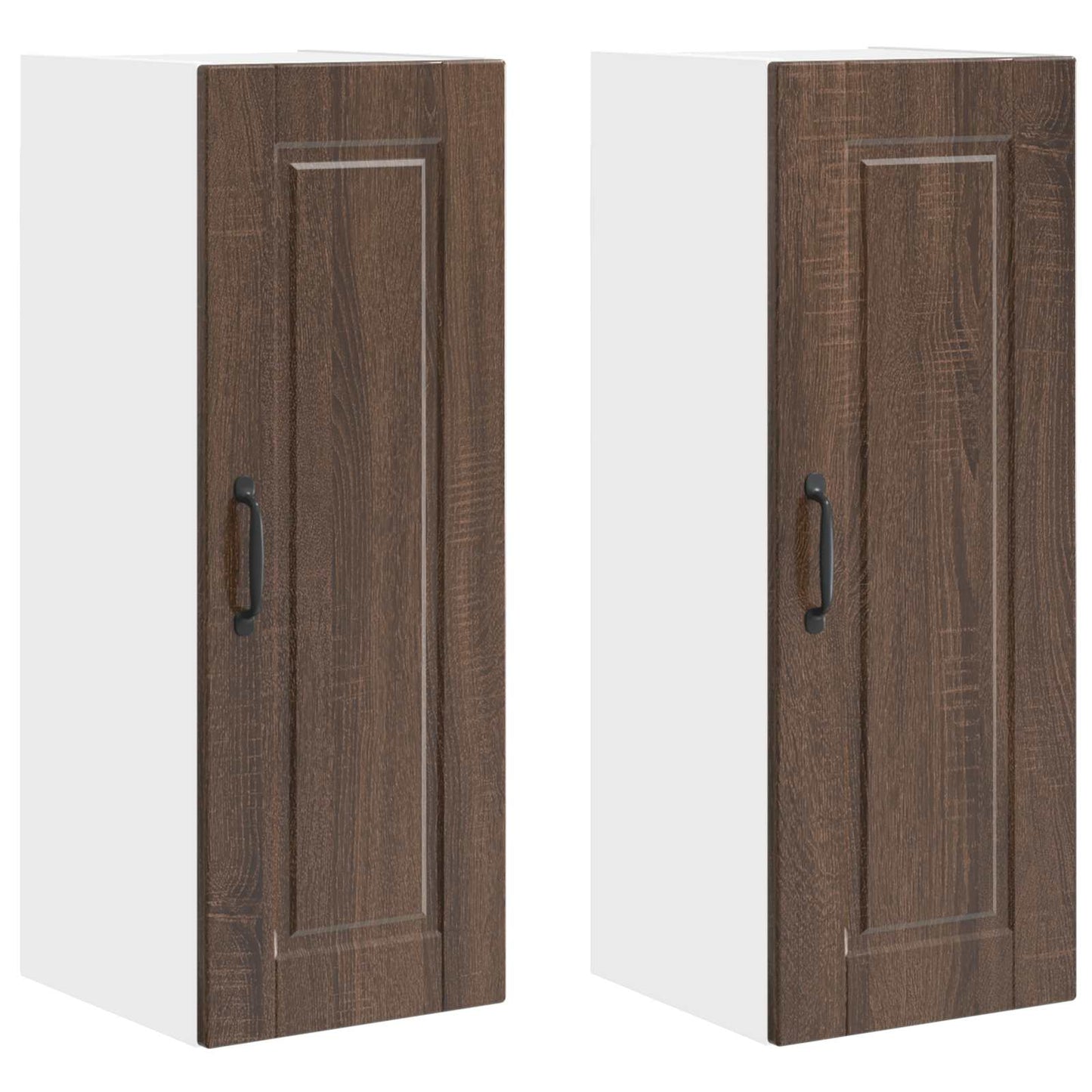 Vaatwasserpaneel 2 pcs Bruin Eiken 30 x 31 x 80 cm Bewerkt hout is nu te koop bij PeponiXL, paradijselijk wonen!