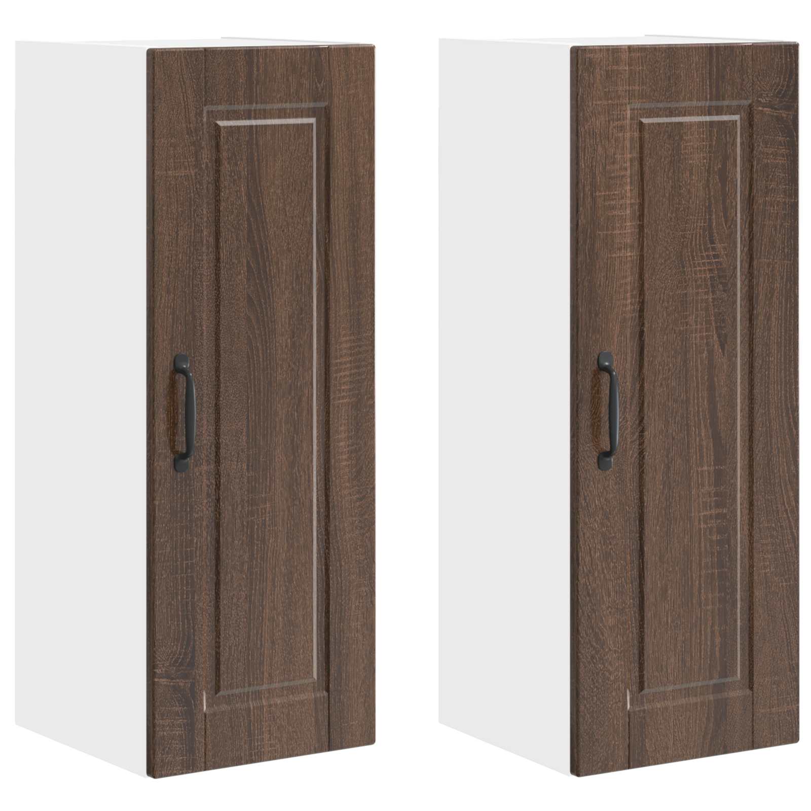 Vaatwasserpaneel 2 pcs Bruin Eiken 30 x 31 x 80 cm Bewerkt hout is nu te koop bij PeponiXL, paradijselijk wonen!