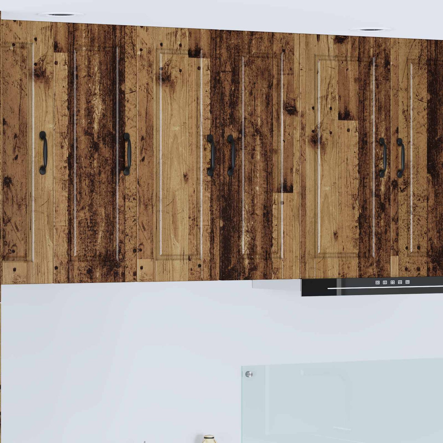 Vaatwasserpaneel 2 pcs Oudhout 30 x 31 x 80 cm Bewerkt hout is nu te koop bij PeponiXL, paradijselijk wonen!