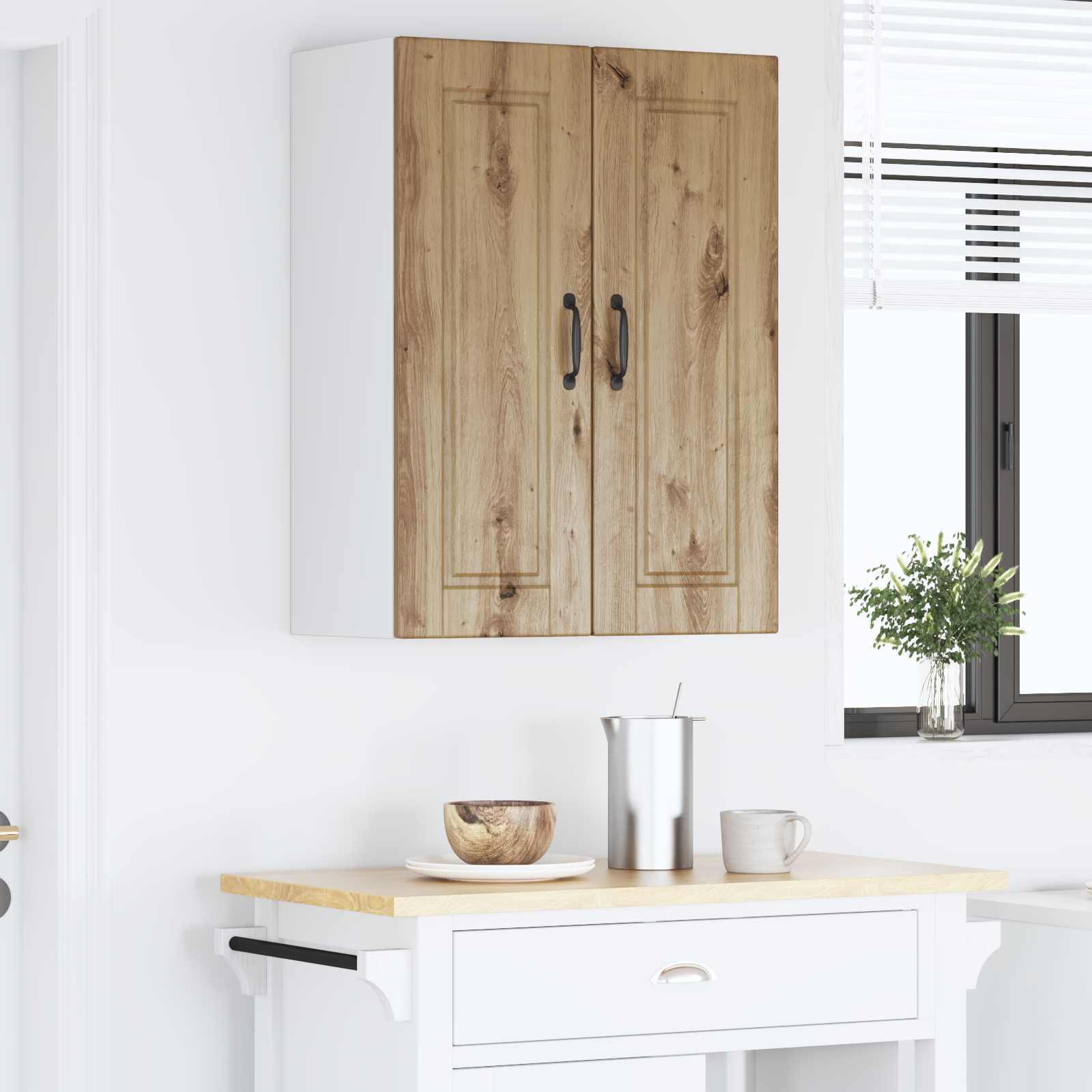 Vaatwasserpaneel met plank 2 pcs Artisan Eiken 30 x 31 x 80 cm is nu te koop bij PeponiXL, paradijselijk wonen!