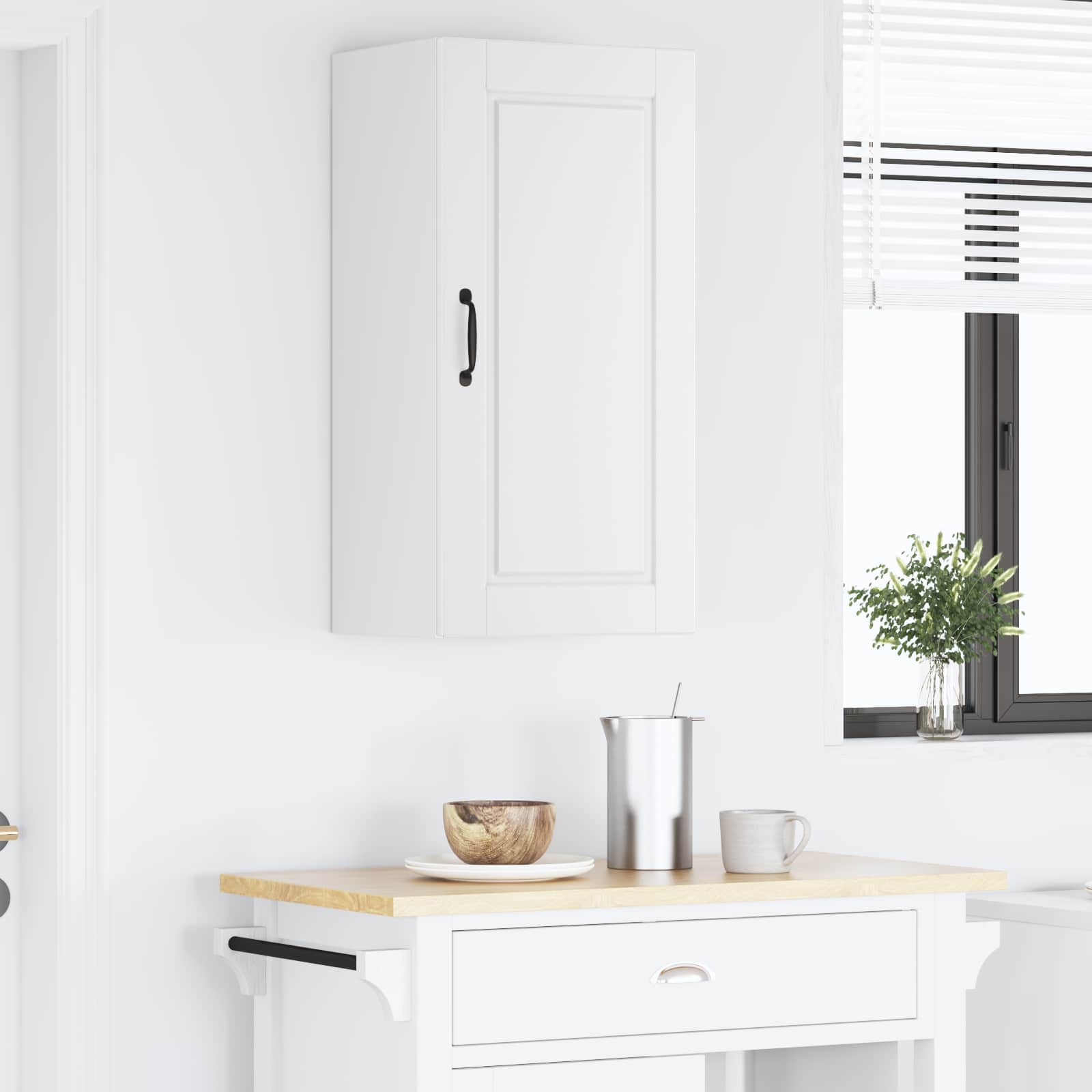 Vaatwasserpaneel met plank Wit 40 x 31 x 80 cm Bewerkt hout is nu te koop bij PeponiXL, paradijselijk wonen!