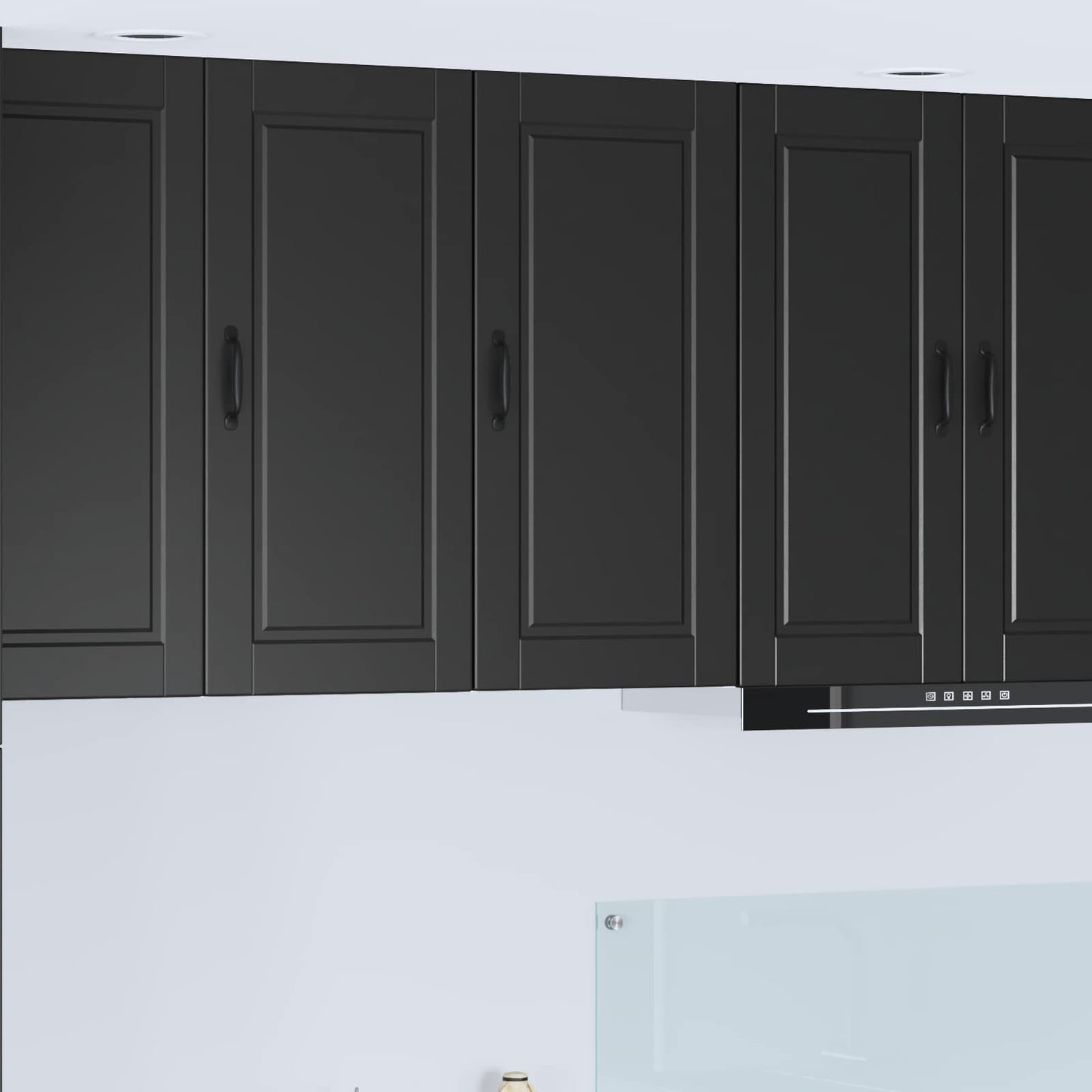 Vaatwasserpaneel met plank Zwart 40 x 31 x 80 cm Bewerkt hout is nu te koop bij PeponiXL, paradijselijk wonen!