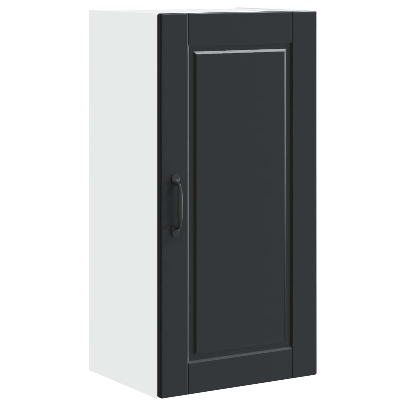 Vaatwasserpaneel met plank Zwart 40 x 31 x 80 cm Bewerkt hout is nu te koop bij PeponiXL, paradijselijk wonen!