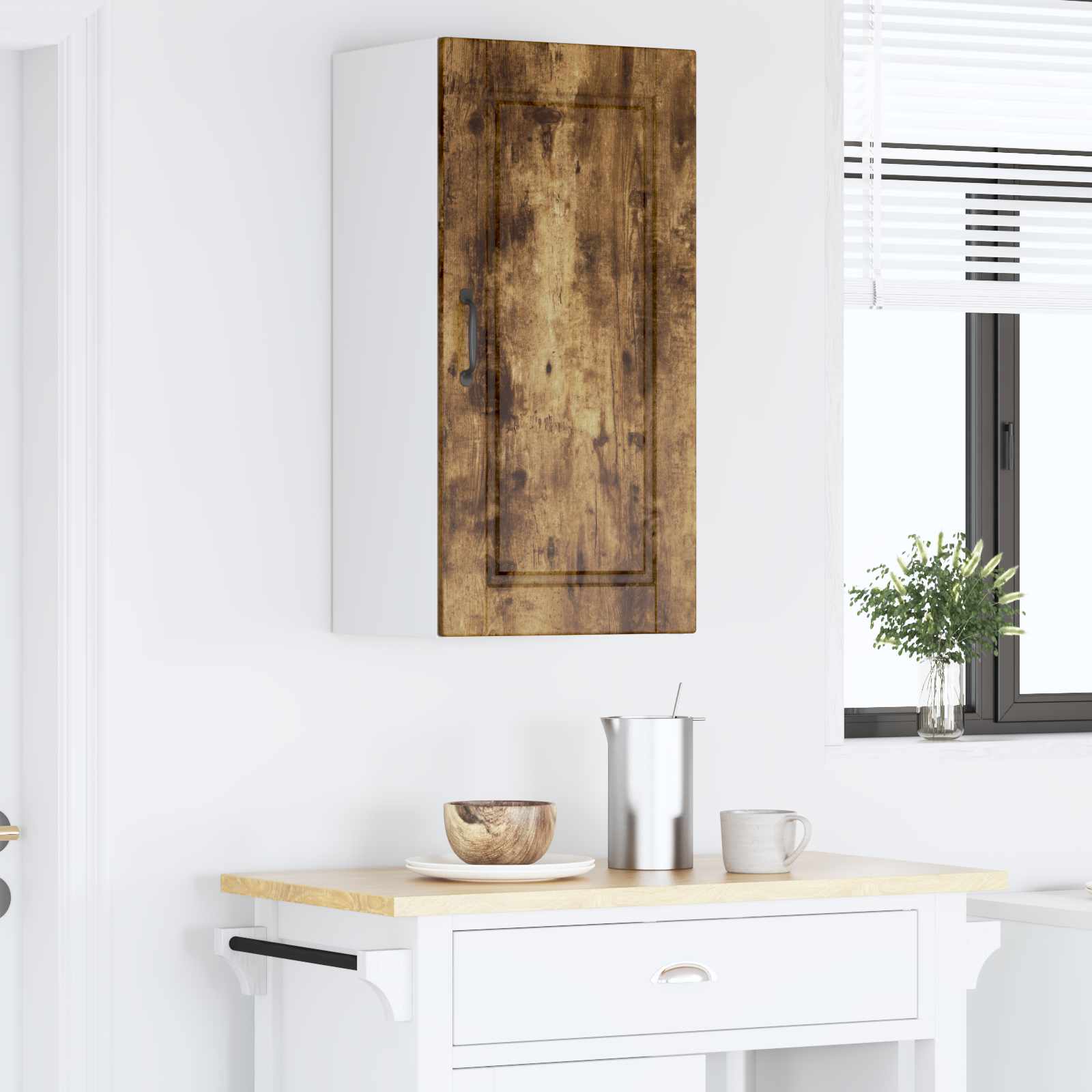 Vaatwasserpaneel Gerookt eiken 40 x 31 x 80 cm Bewerkt hout is nu te koop bij PeponiXL, paradijselijk wonen!