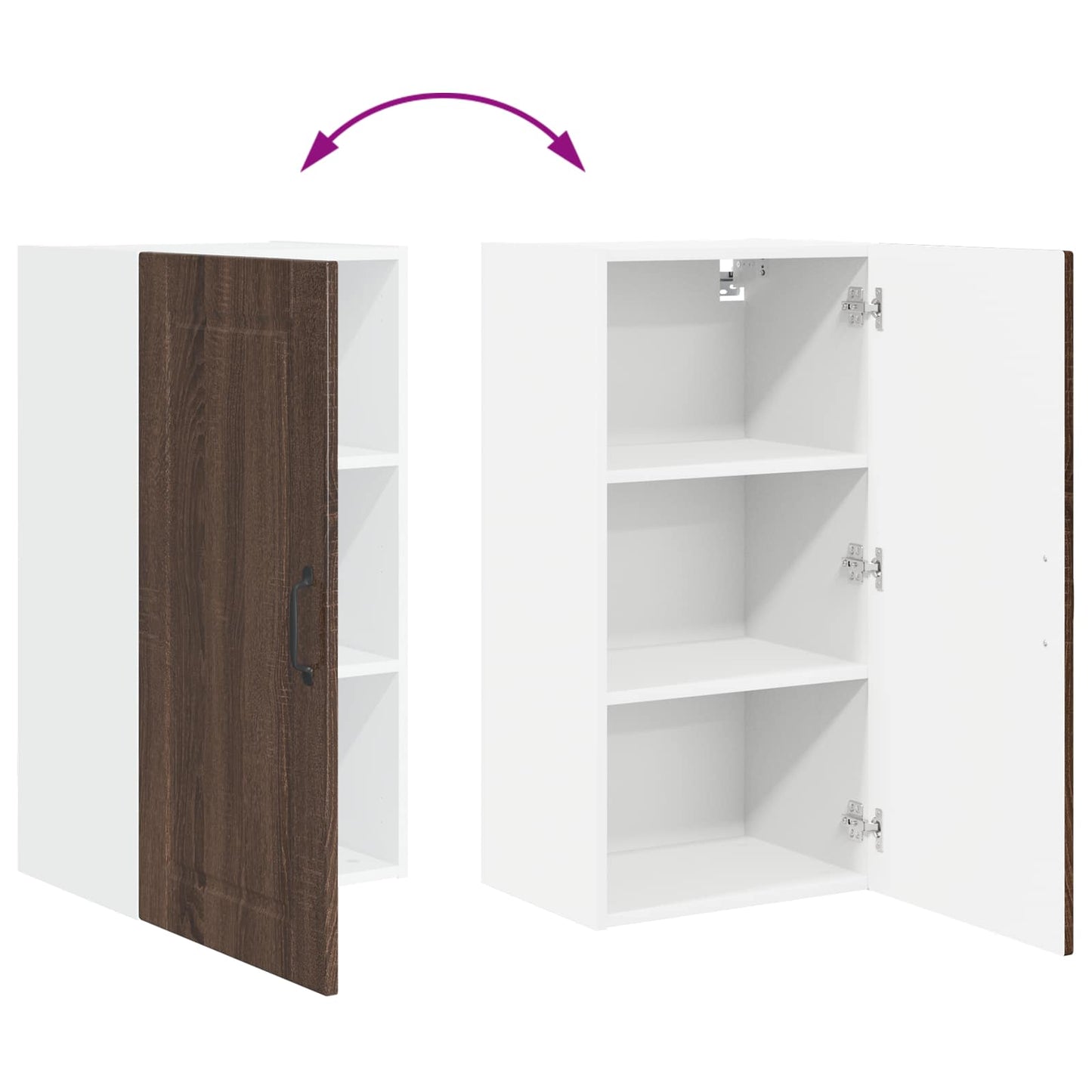 Vaatwasserpaneel Bruin Eiken 40 x 31 x 80 cm Bewerkt hout is nu te koop bij PeponiXL, paradijselijk wonen!
