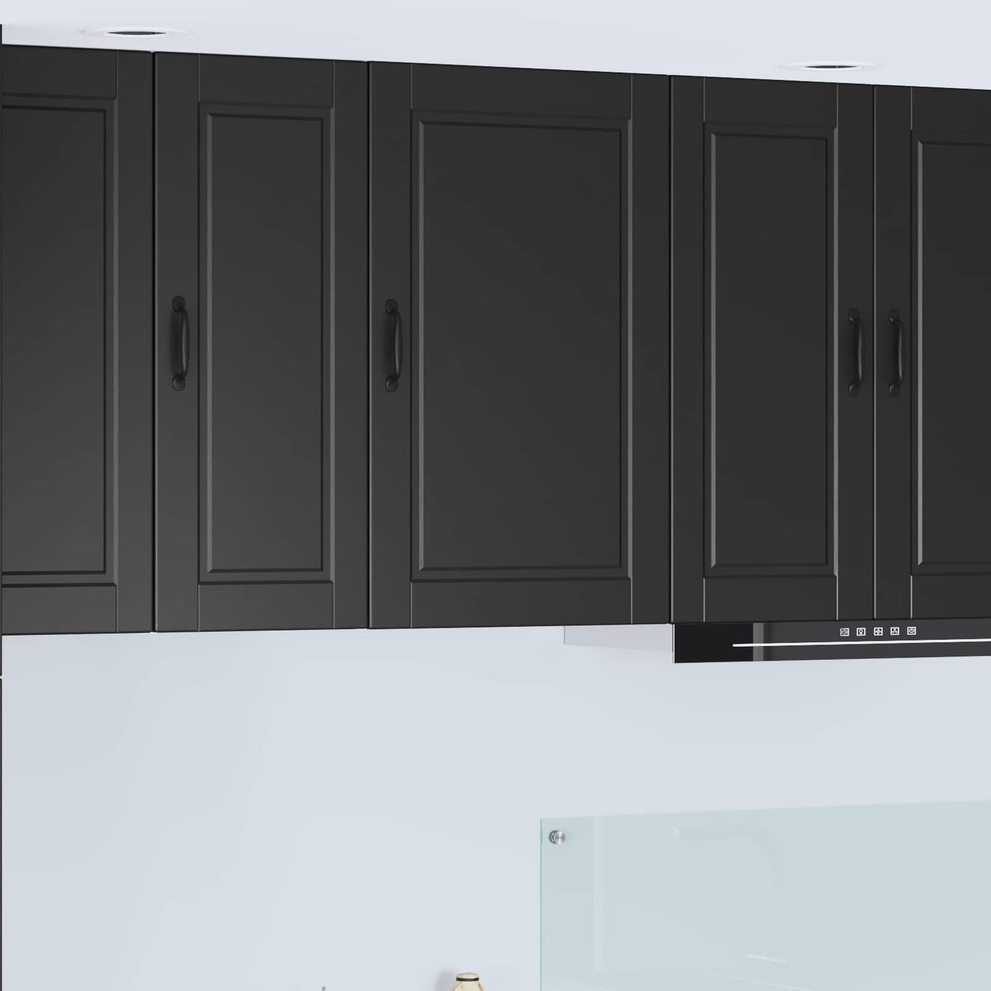 Vaatwasserpaneel met plank Zwart 50 x 31 x 80 cm Bewerkt hout is nu te koop bij PeponiXL, paradijselijk wonen!
