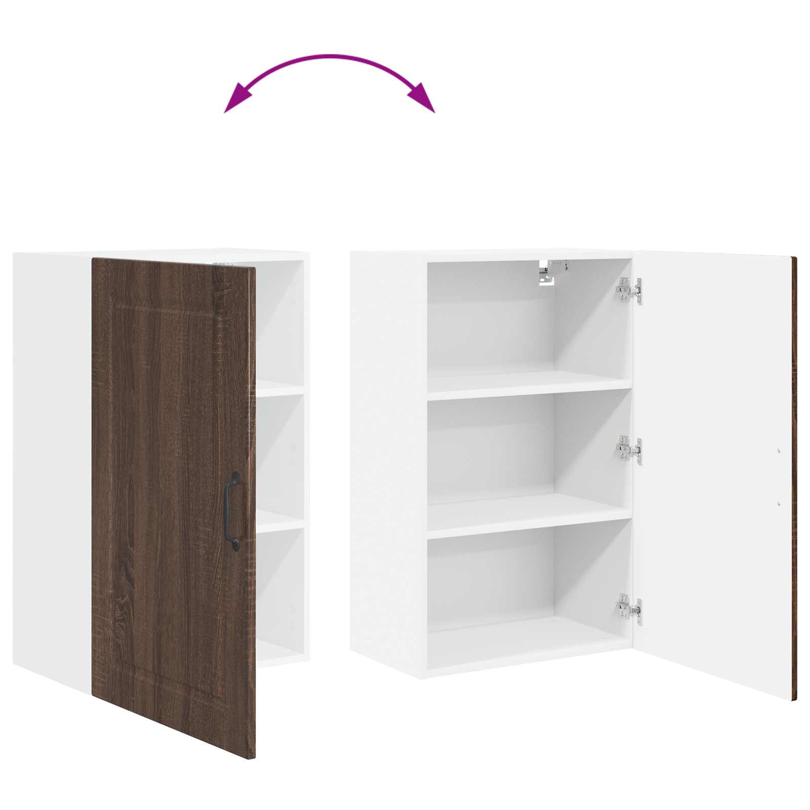 Vaatwasserpaneel Bruin Eiken 50 x 31 x 80 cm Bewerkt hout is nu te koop bij PeponiXL, paradijselijk wonen!
