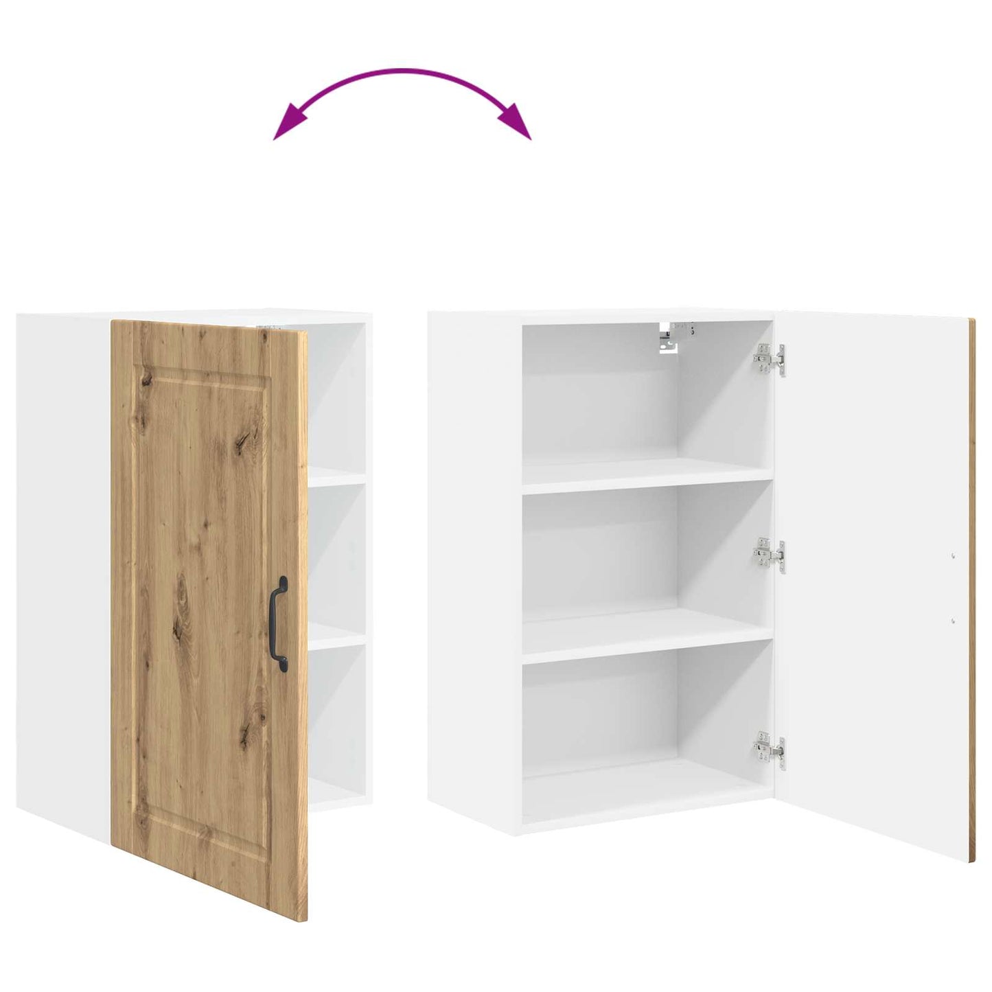 Vaatwasserpaneel Artisan Eiken 50 x 31 x 80 cm Bewerkt hout is nu te koop bij PeponiXL, paradijselijk wonen!
