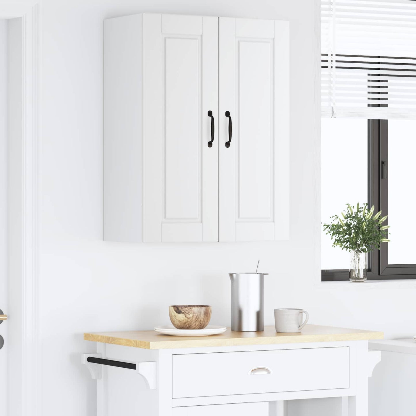 Vaatwasserpaneel met plank Wit 60 x 31 x 80 cm Bewerkt hout is nu te koop bij PeponiXL, paradijselijk wonen!