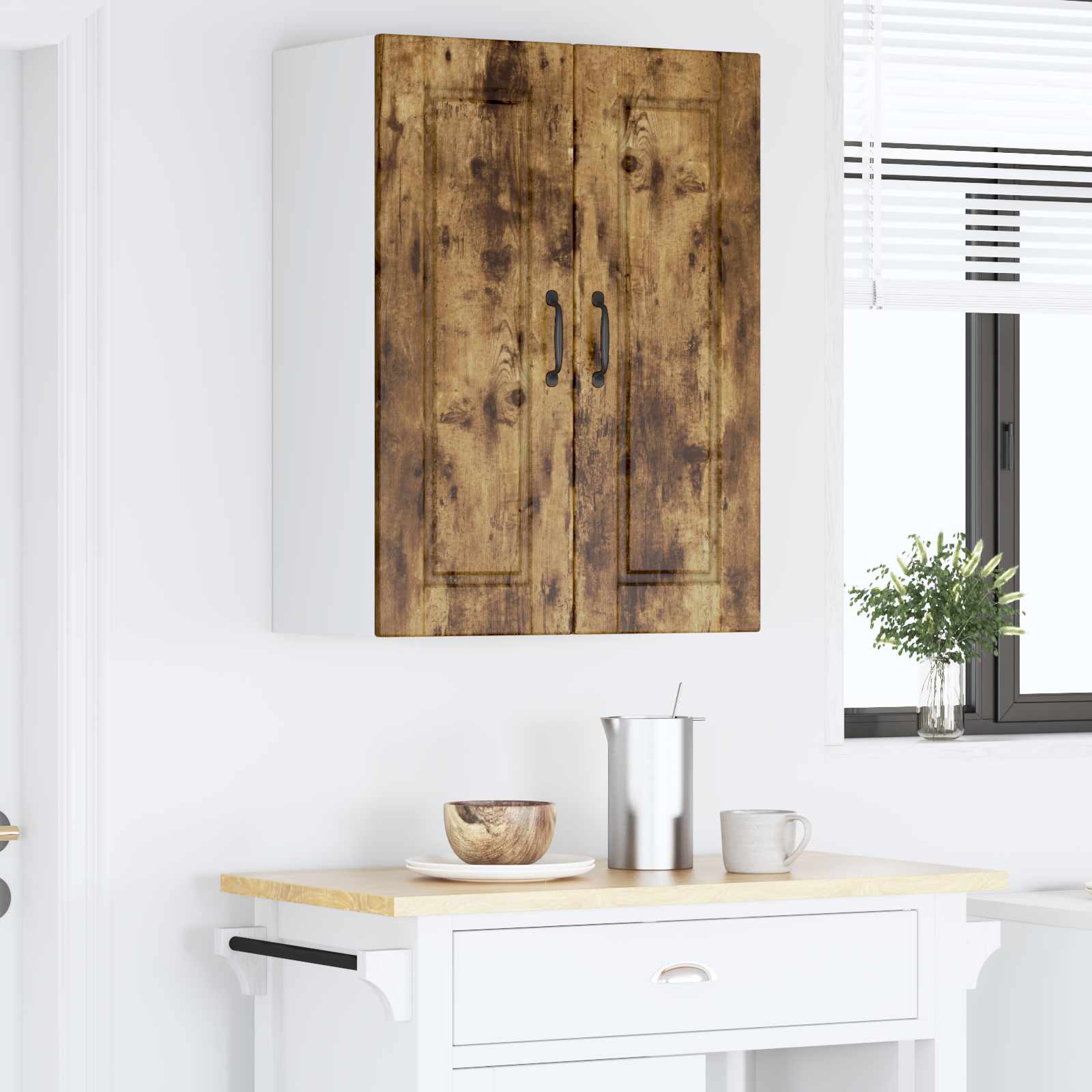 Vaatwasserpaneel Gerookt eiken 60 x 31 x 80 cm Bewerkt hout is nu te koop bij PeponiXL, paradijselijk wonen!