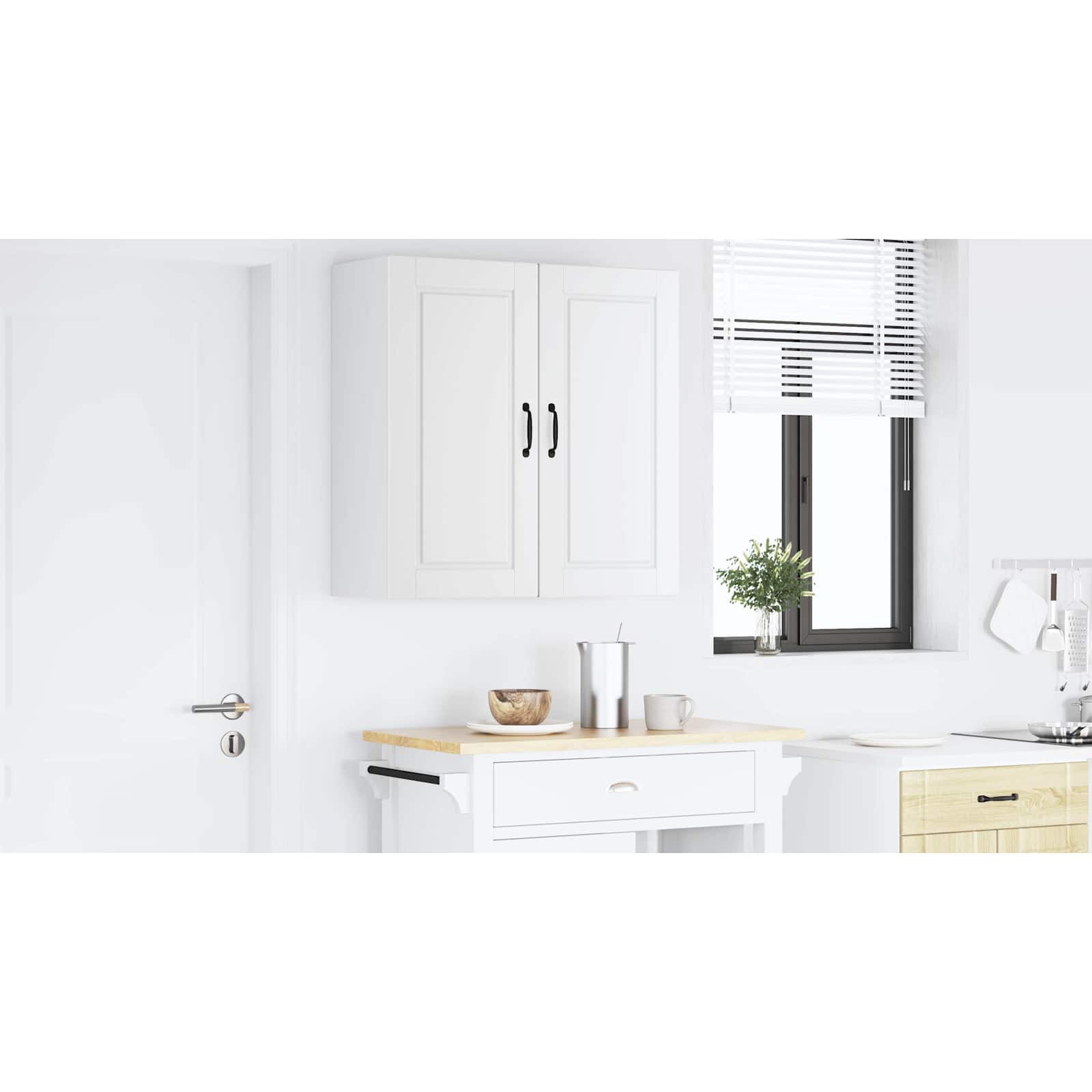 Vaatwasserpaneel met plank Wit 80 x 31 x 80 cm Bewerkt hout is nu te koop bij PeponiXL, paradijselijk wonen!