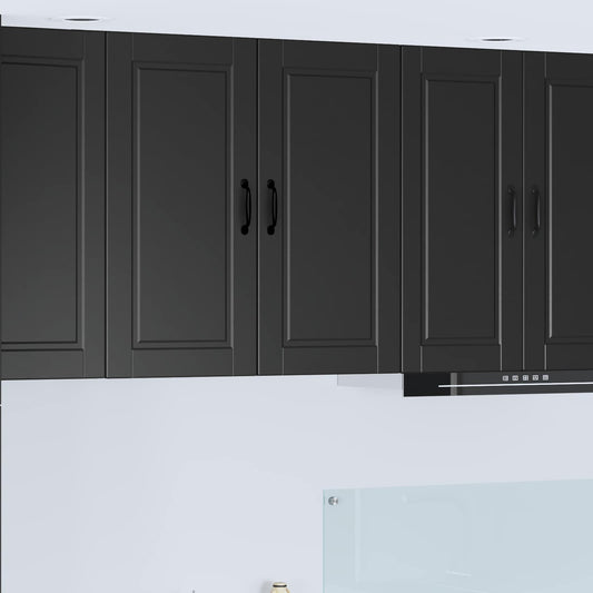 Vaatwasserpaneel met plank Zwart 80 x 31 x 80 cm Bewerkt hout is nu te koop bij PeponiXL, paradijselijk wonen!