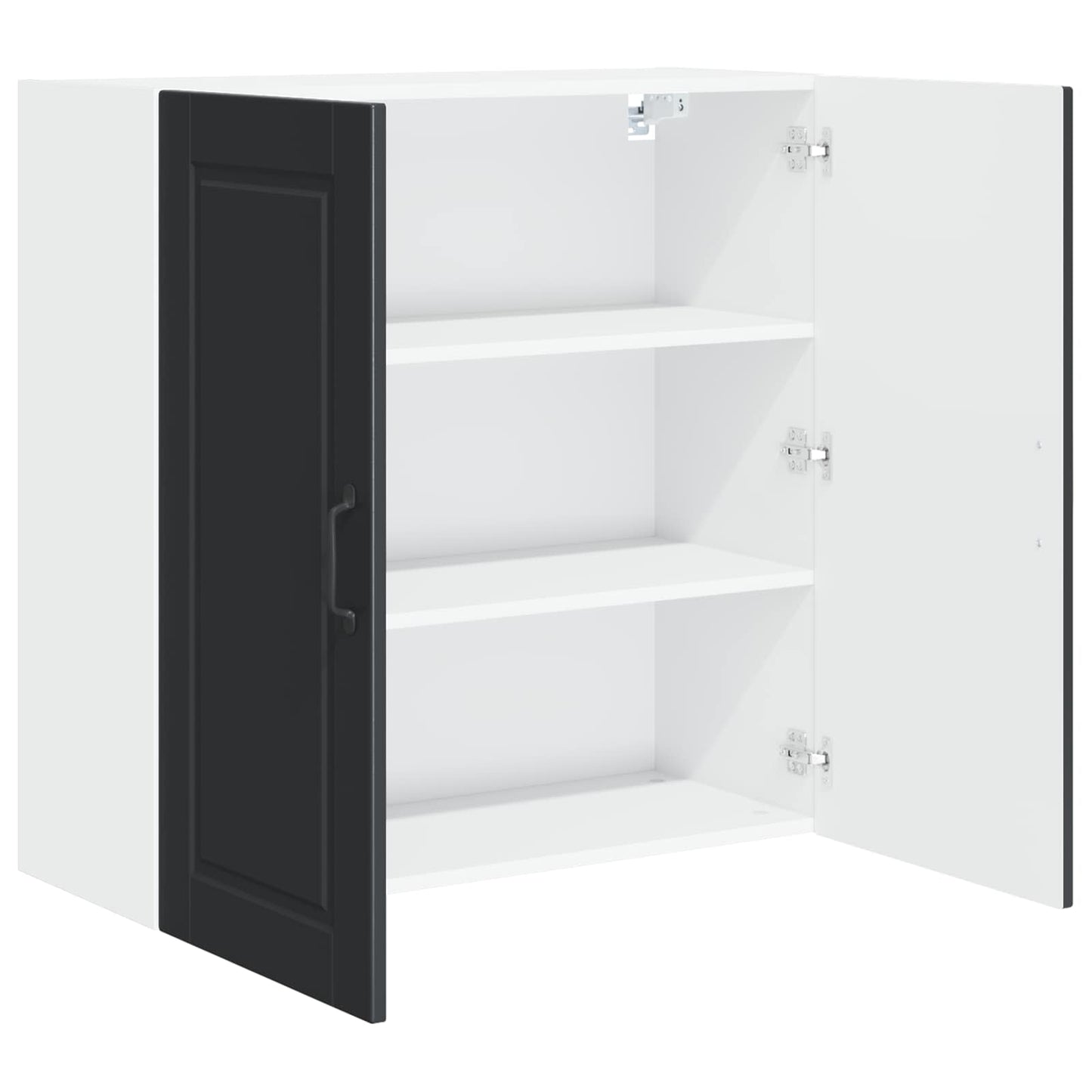 Keukenkast met plank Zwart 80 x 31 x 80 cm Bewerkt hout is nu te koop bij PeponiXL, paradijselijk wonen!